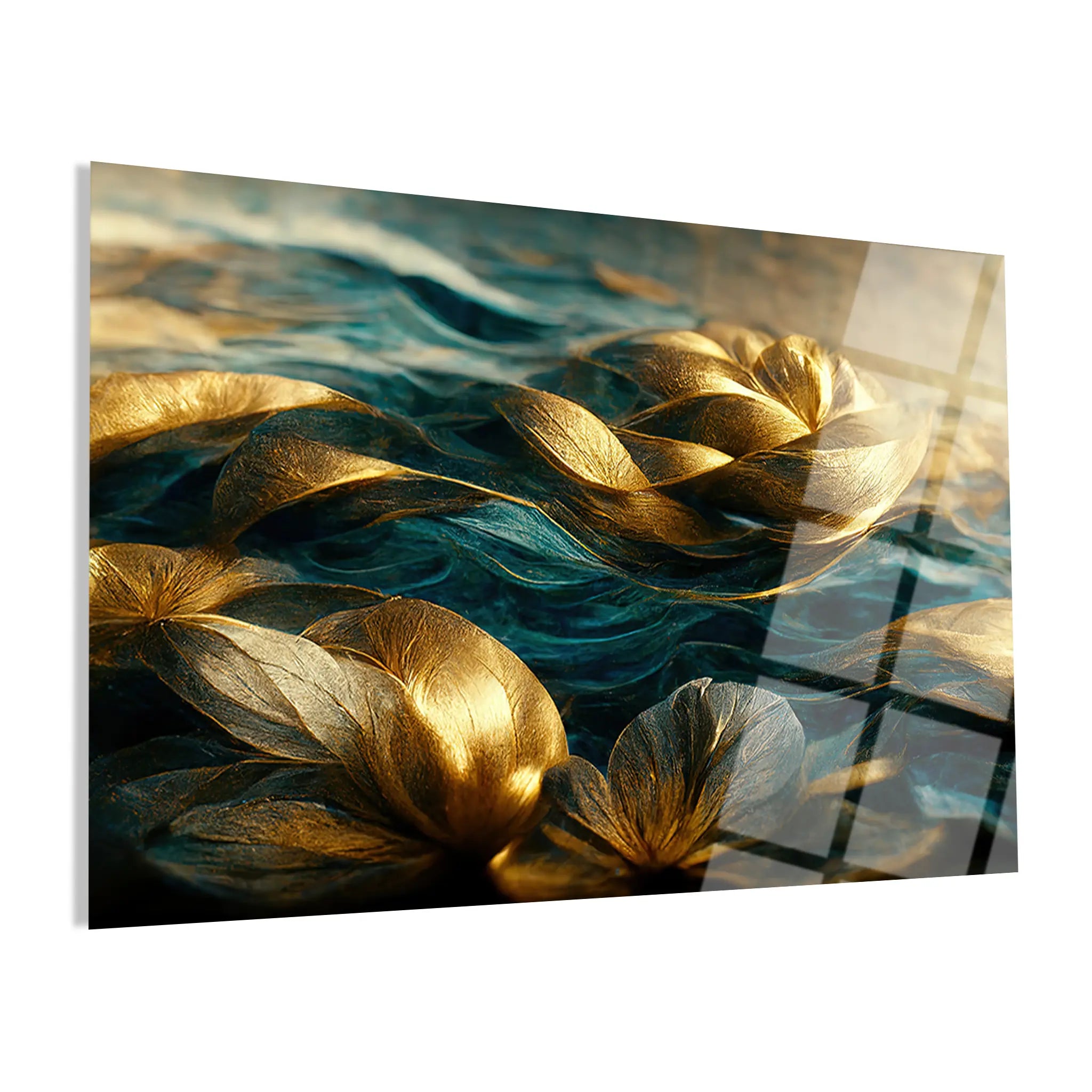 Floral Glass Wall Art GAD081-F 90 x 60 cm