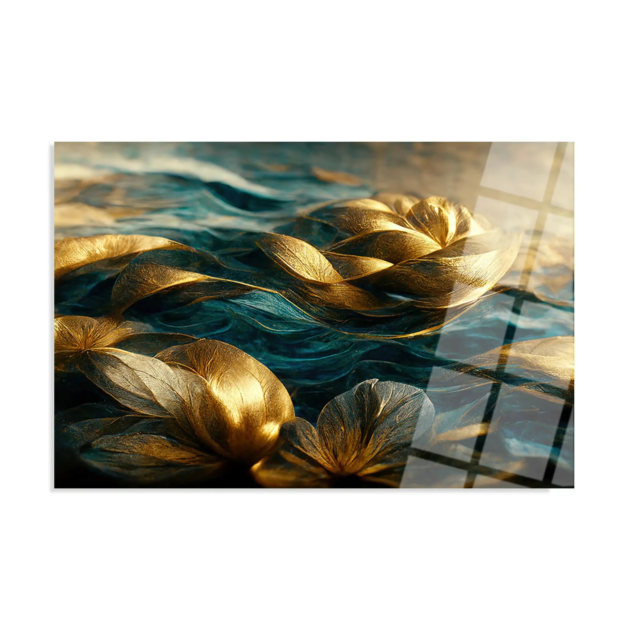 Floral Glass Wall Art GAD081-F 90 x 60 cm