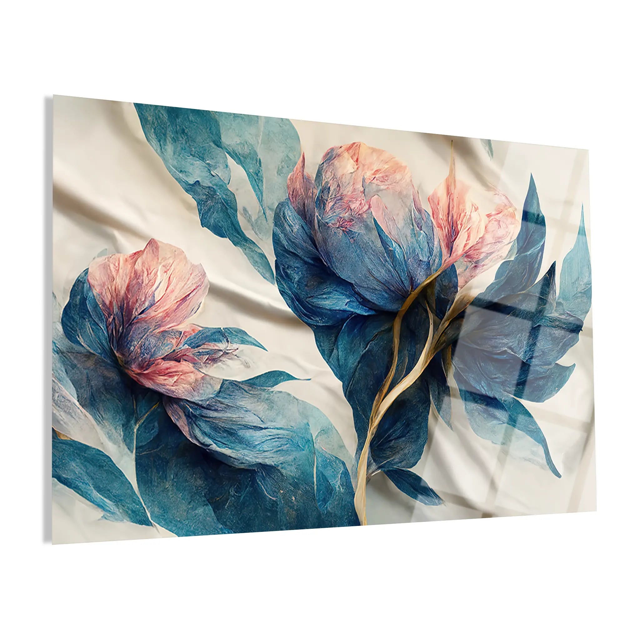 Floral Glass Wall Art GAD086-F 90 x 60 cm