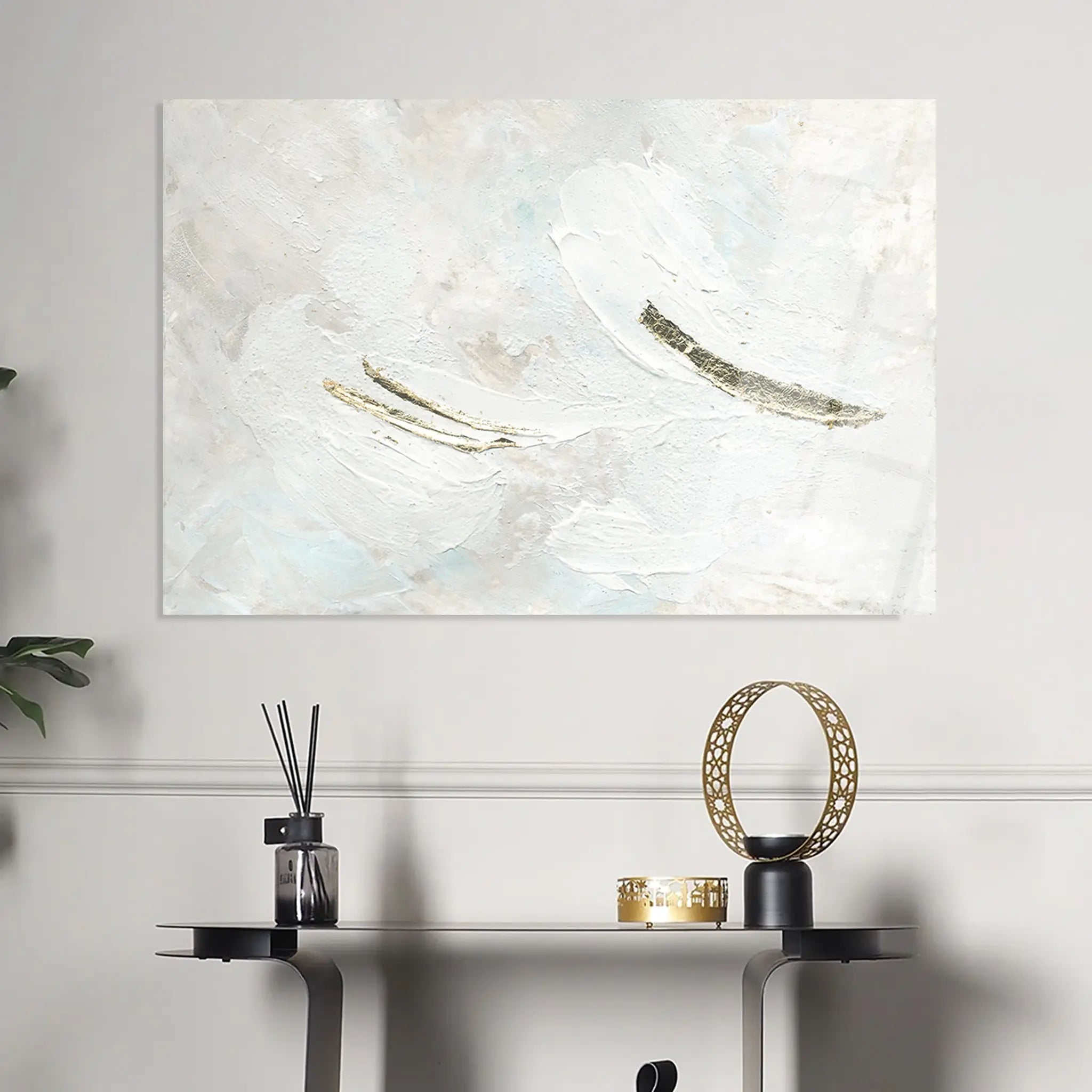 Abstract Glass Wall Art GAD087-A 90 x 60 cm