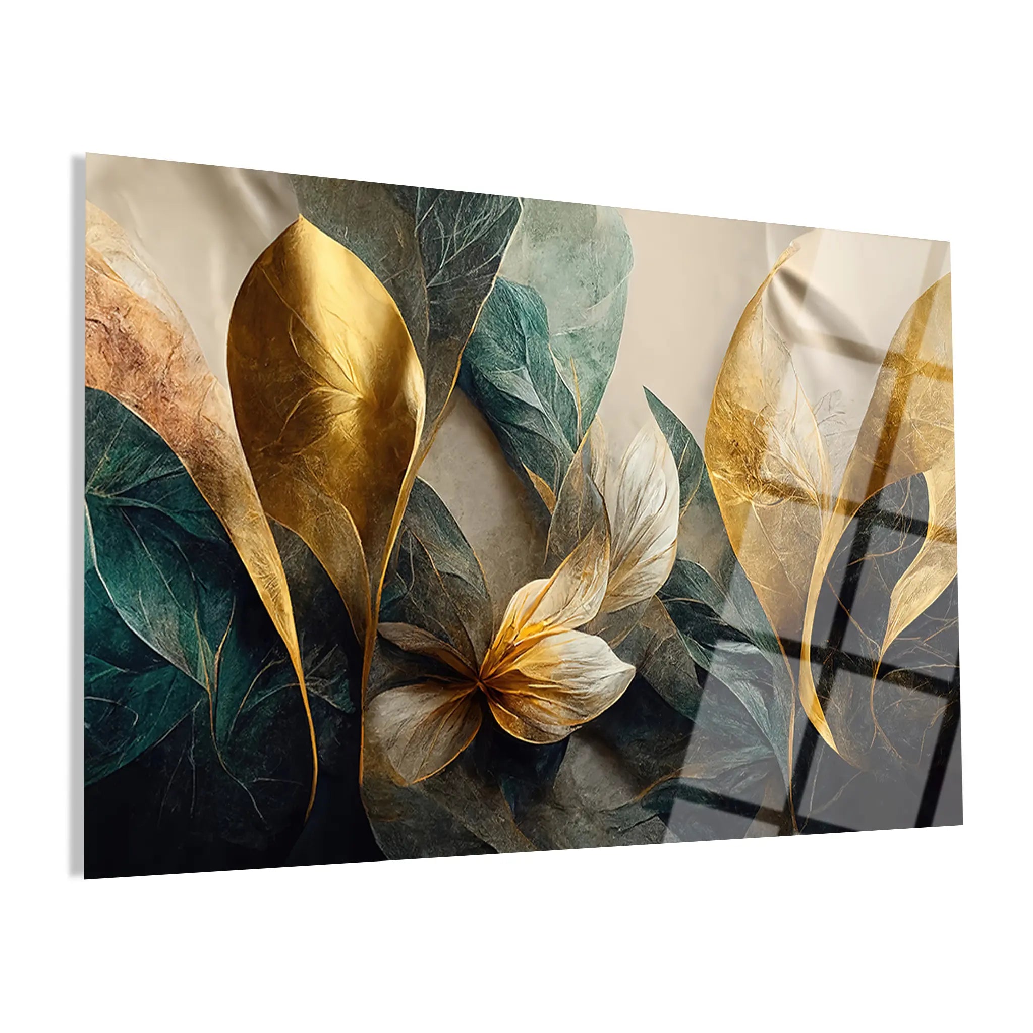 Floral Glass Wall Art GAD088-F 90 x 60 cm