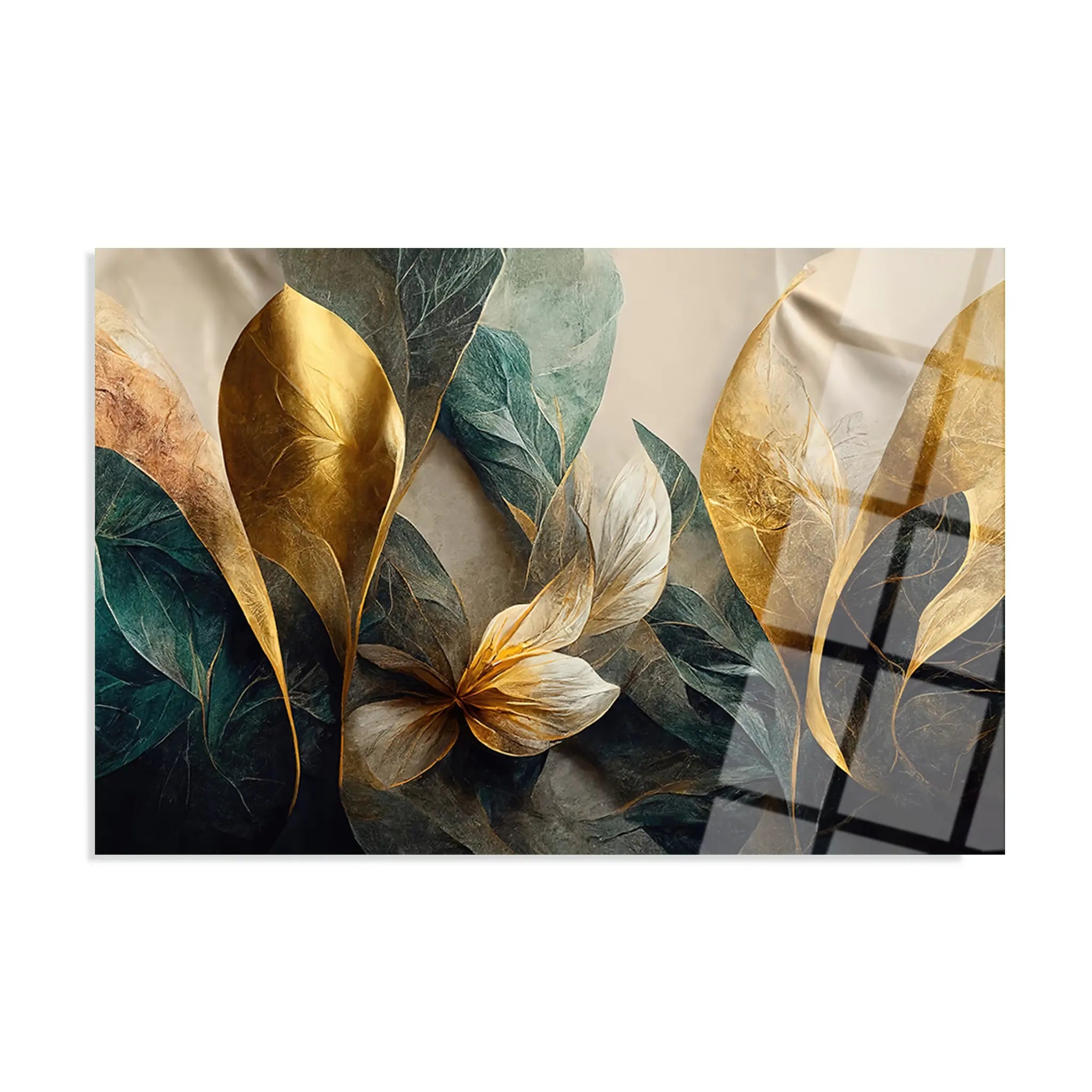 Floral Glass Wall Art GAD088-F 90 x 60 cm