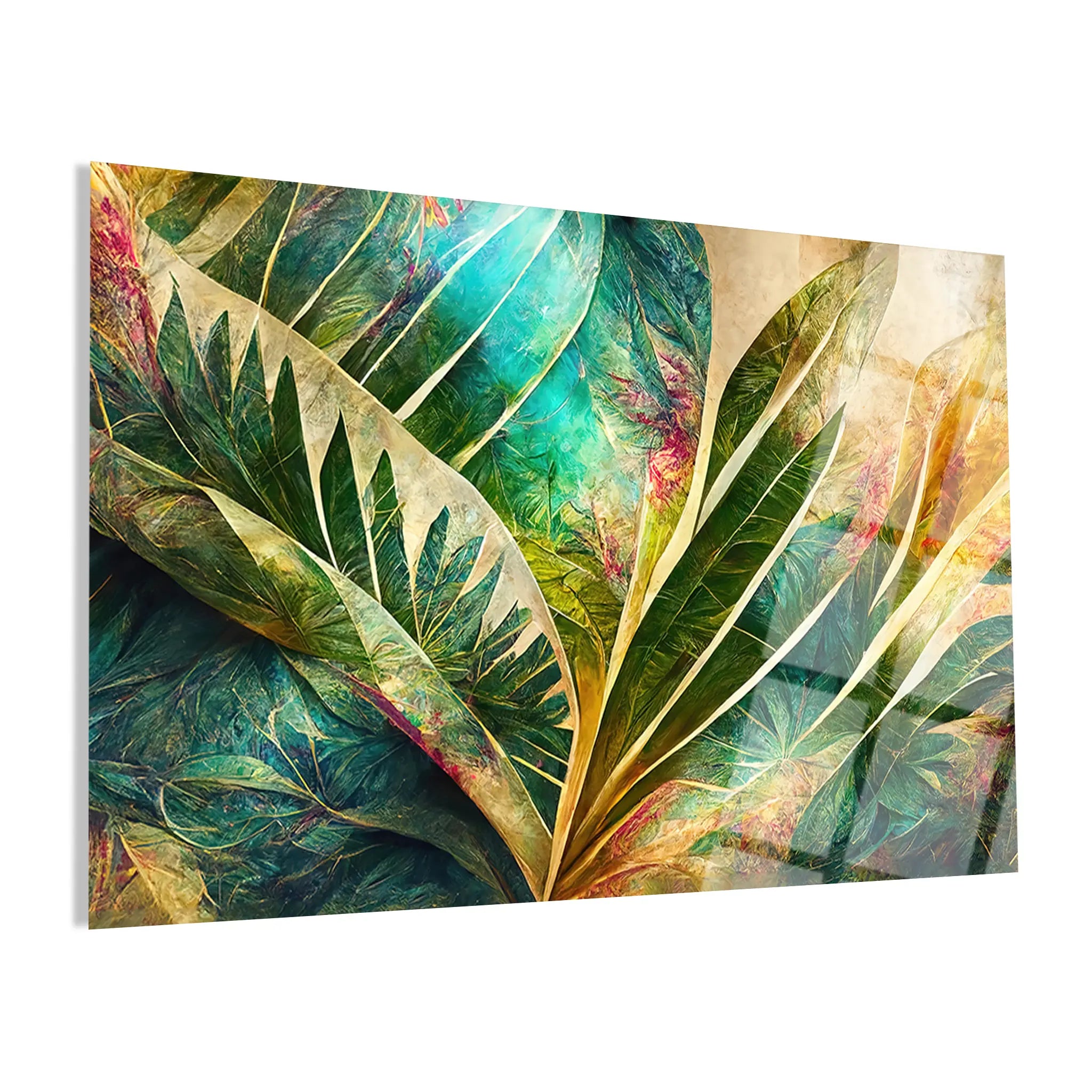 Floral Glass Wall Art GAD089-F 90 x 60 cm