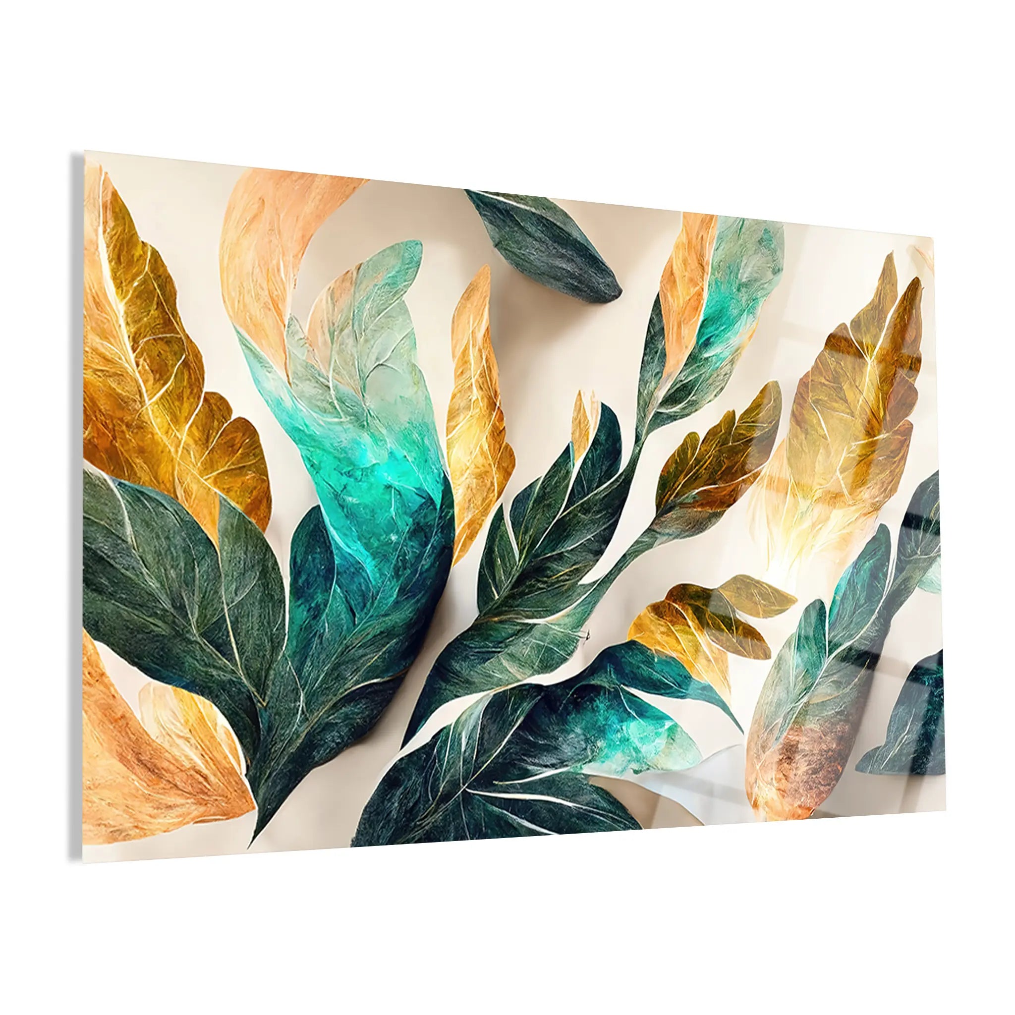 Floral Glass Wall Art GAD090-F 90 x 60 cm