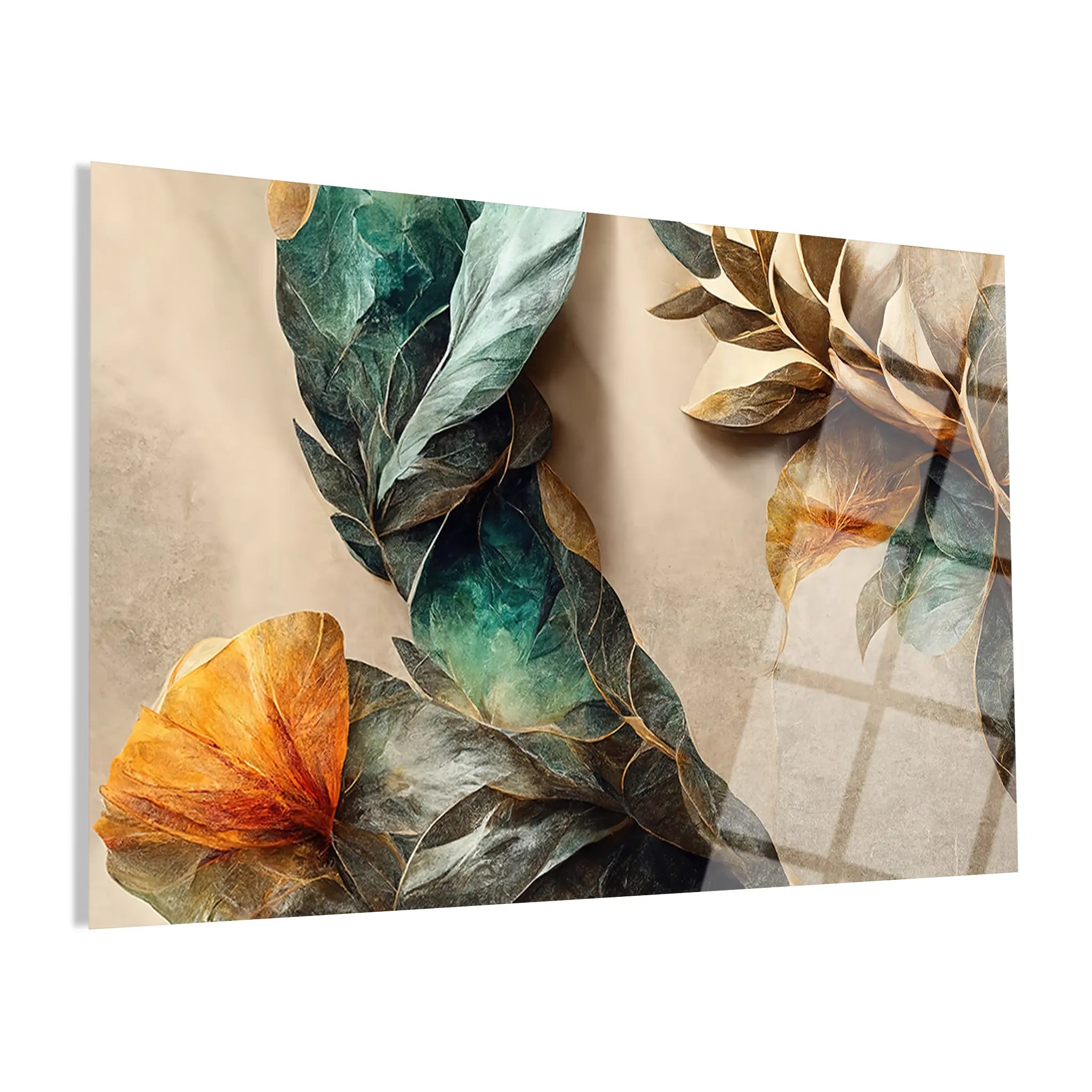 Floral Glass Wall Art GAD092-F 90 x 60 cm