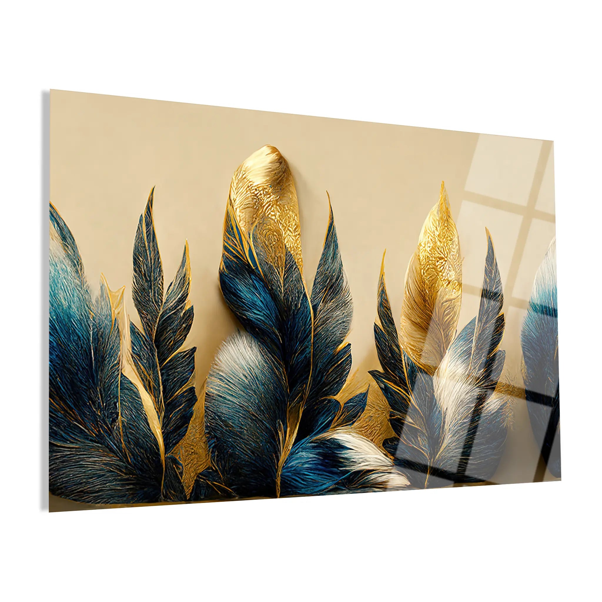 Floral Glass Wall Art GAD094-F 90 x 60 cm