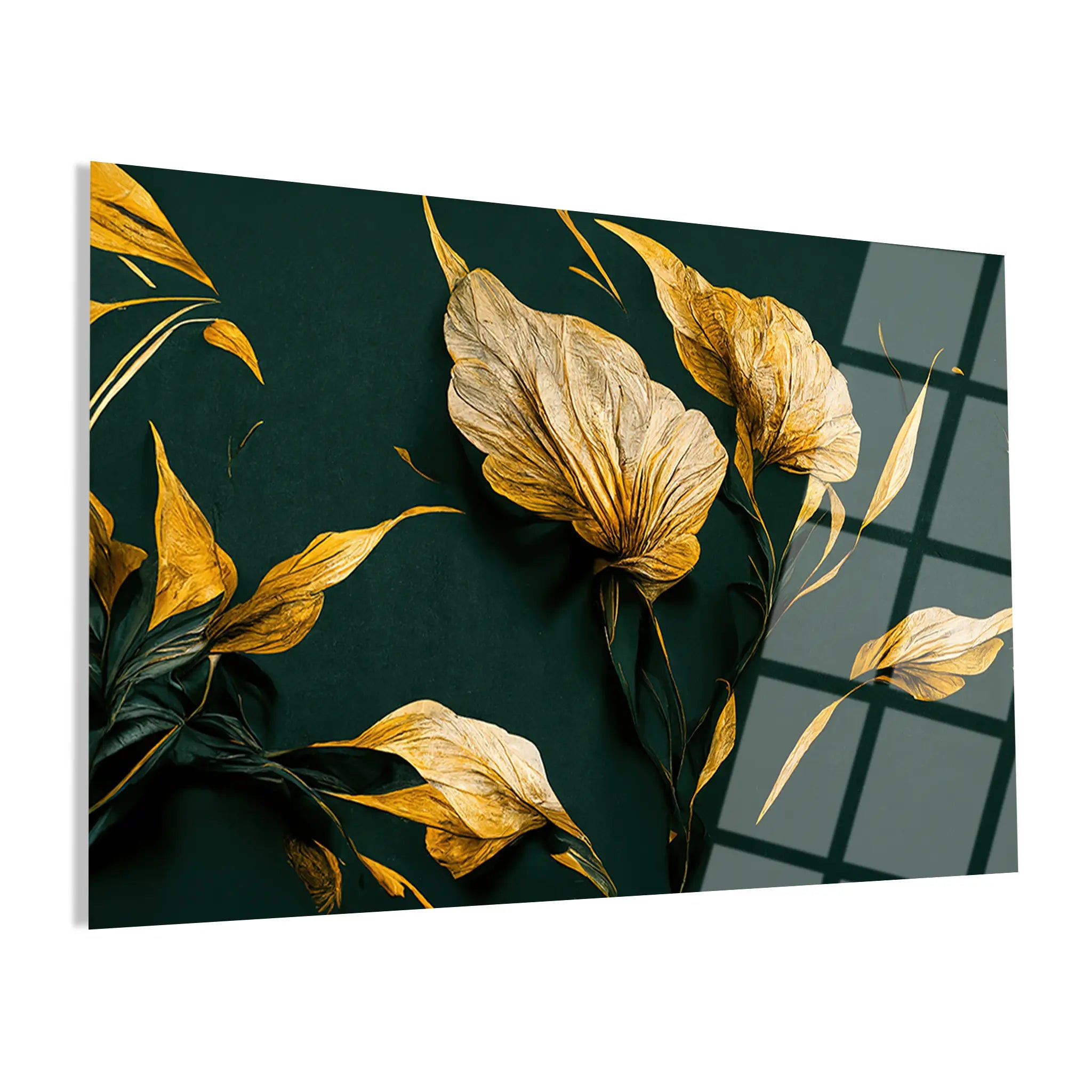 Floral Glass Wall Art GAD096-F 90 x 60 cm