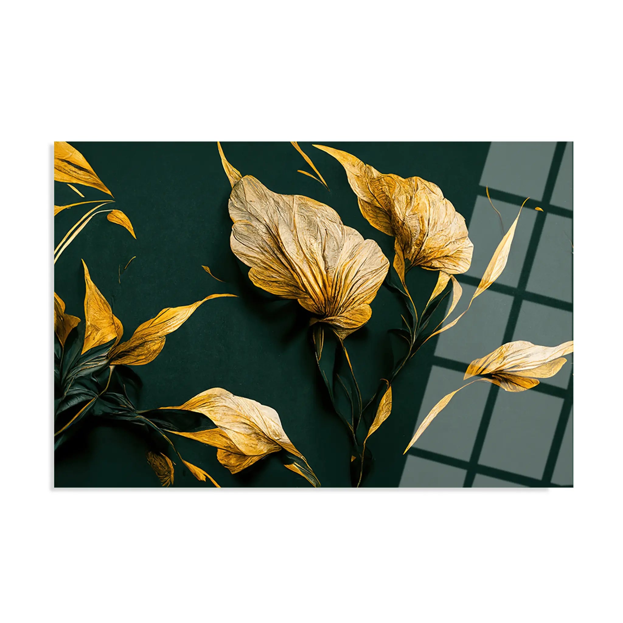 Floral Glass Wall Art GAD096-F 90 x 60 cm