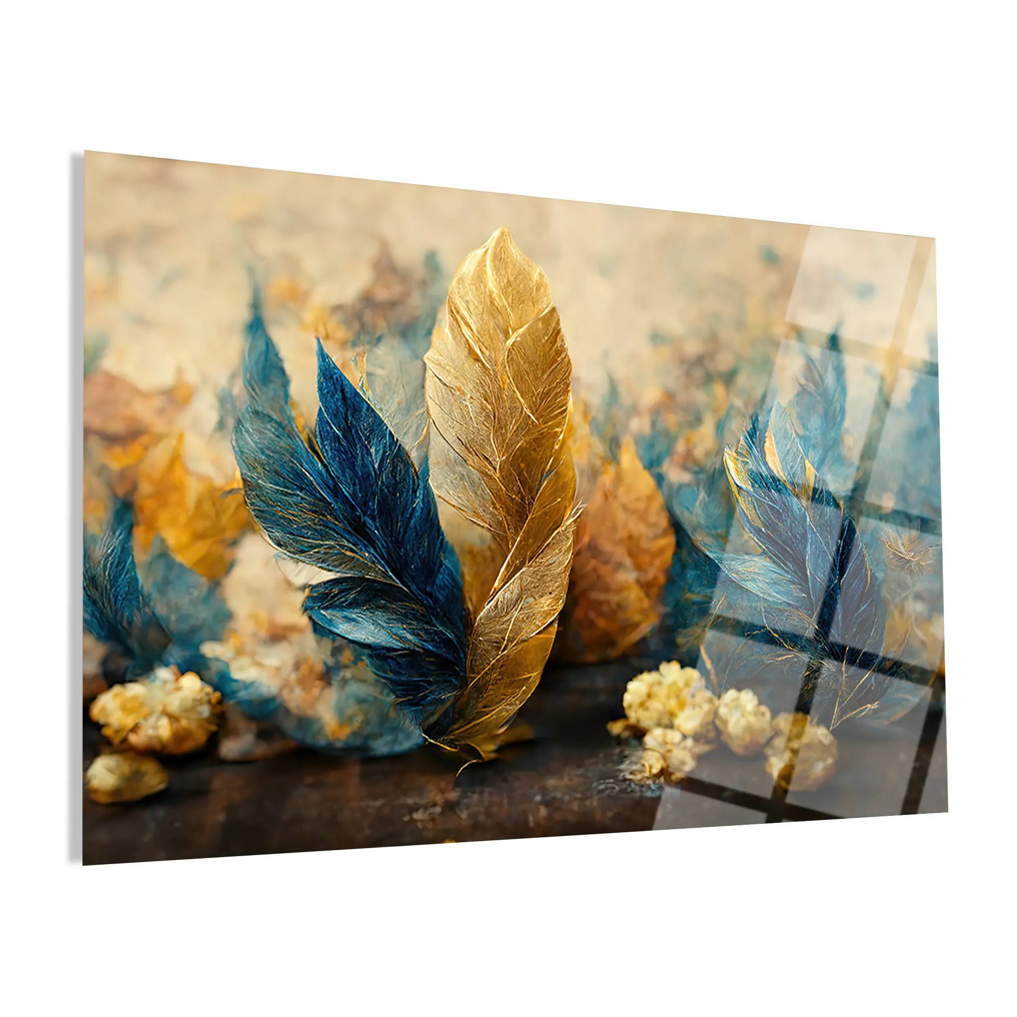 Floral Glass Wall Art GAD097-F 90 x 60 cm