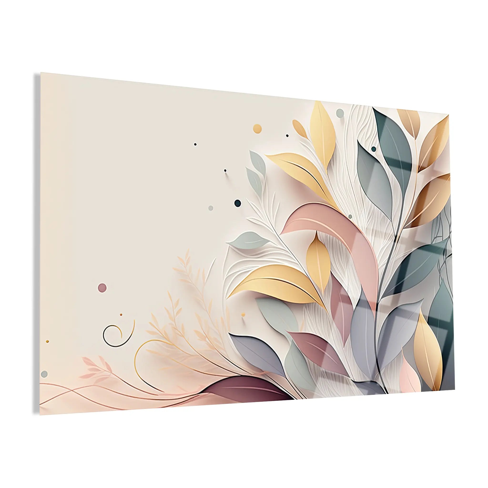 Floral Glass Wall Art GAD105-F 90 x 60 cm