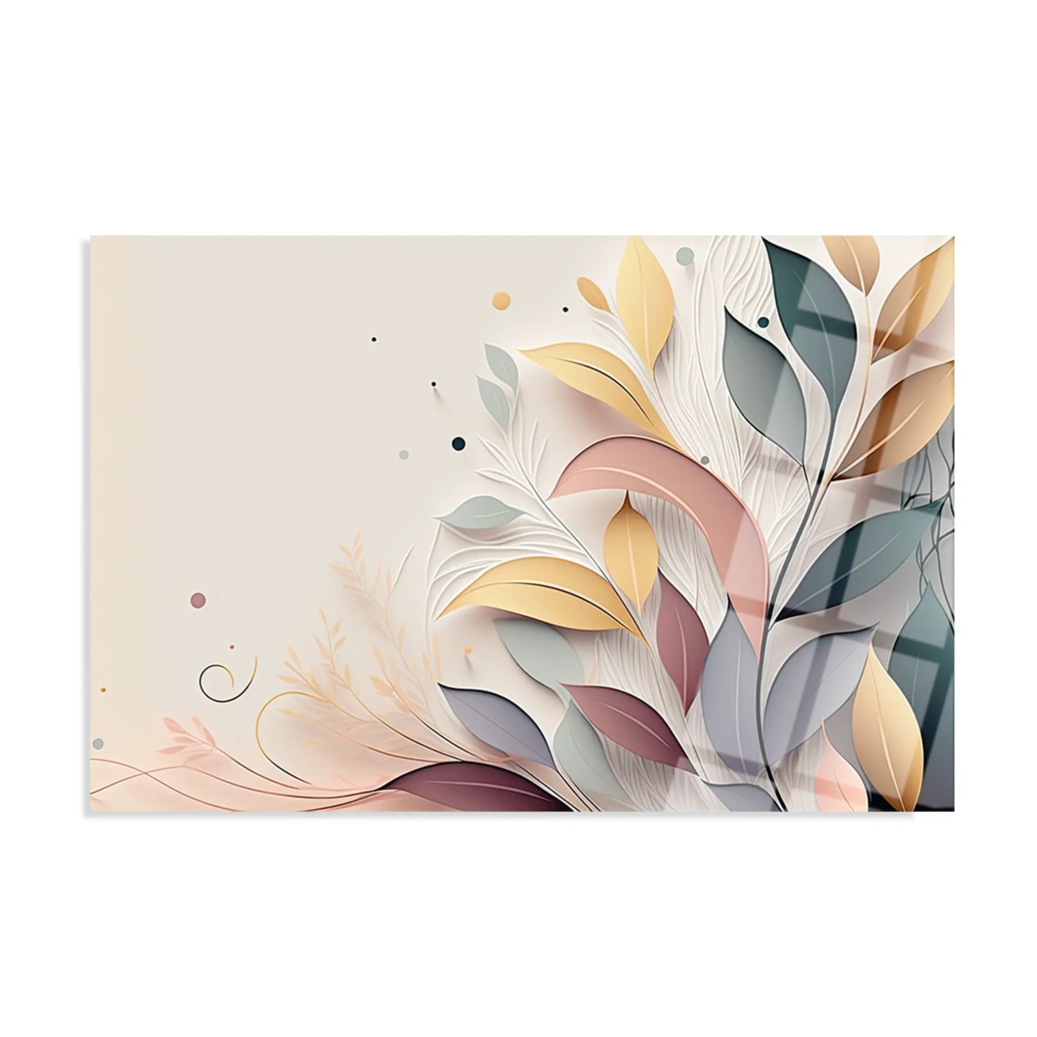 Floral Glass Wall Art GAD105-F 90 x 60 cm