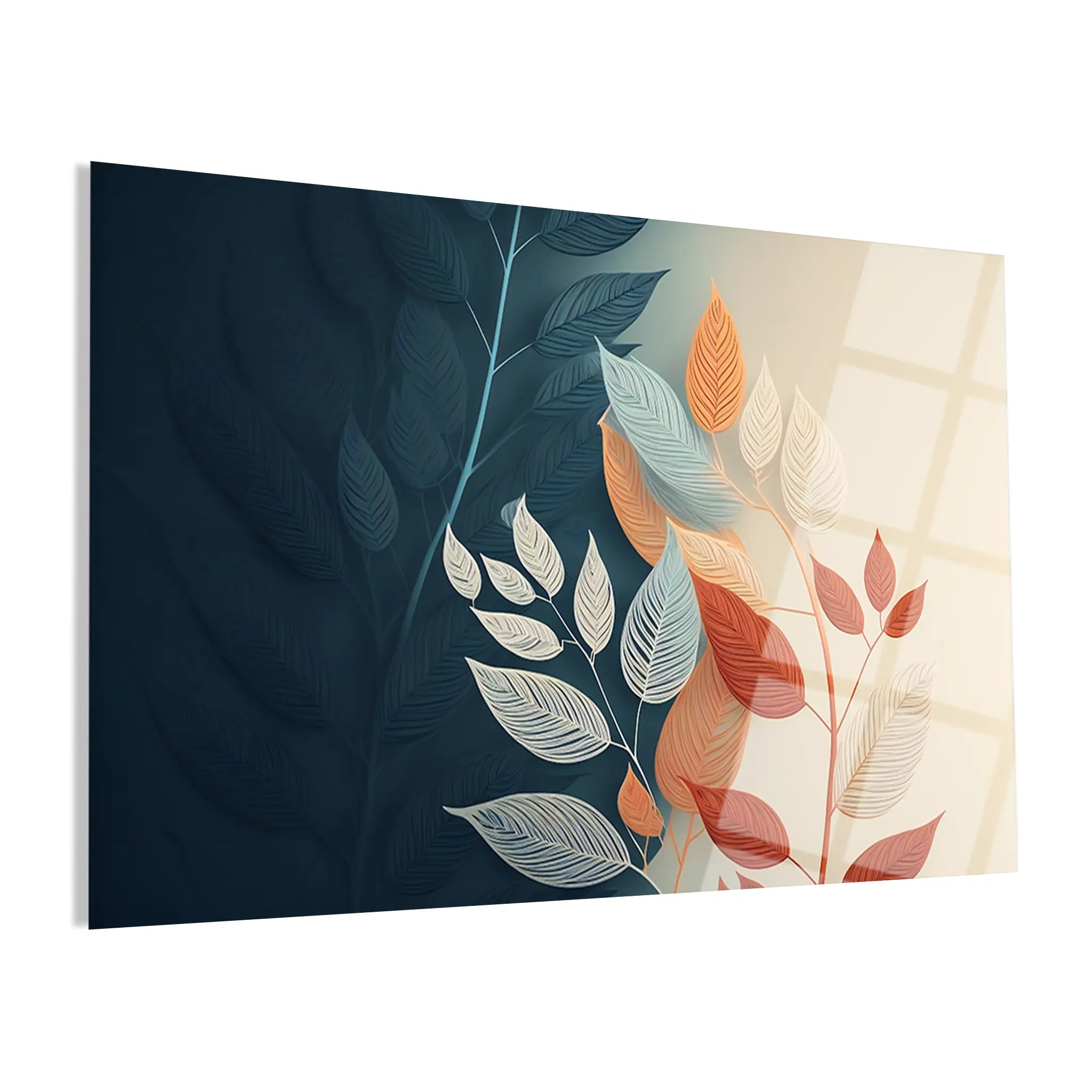 Floral Glass Wall Art GAD106-F 90 x 60 cm