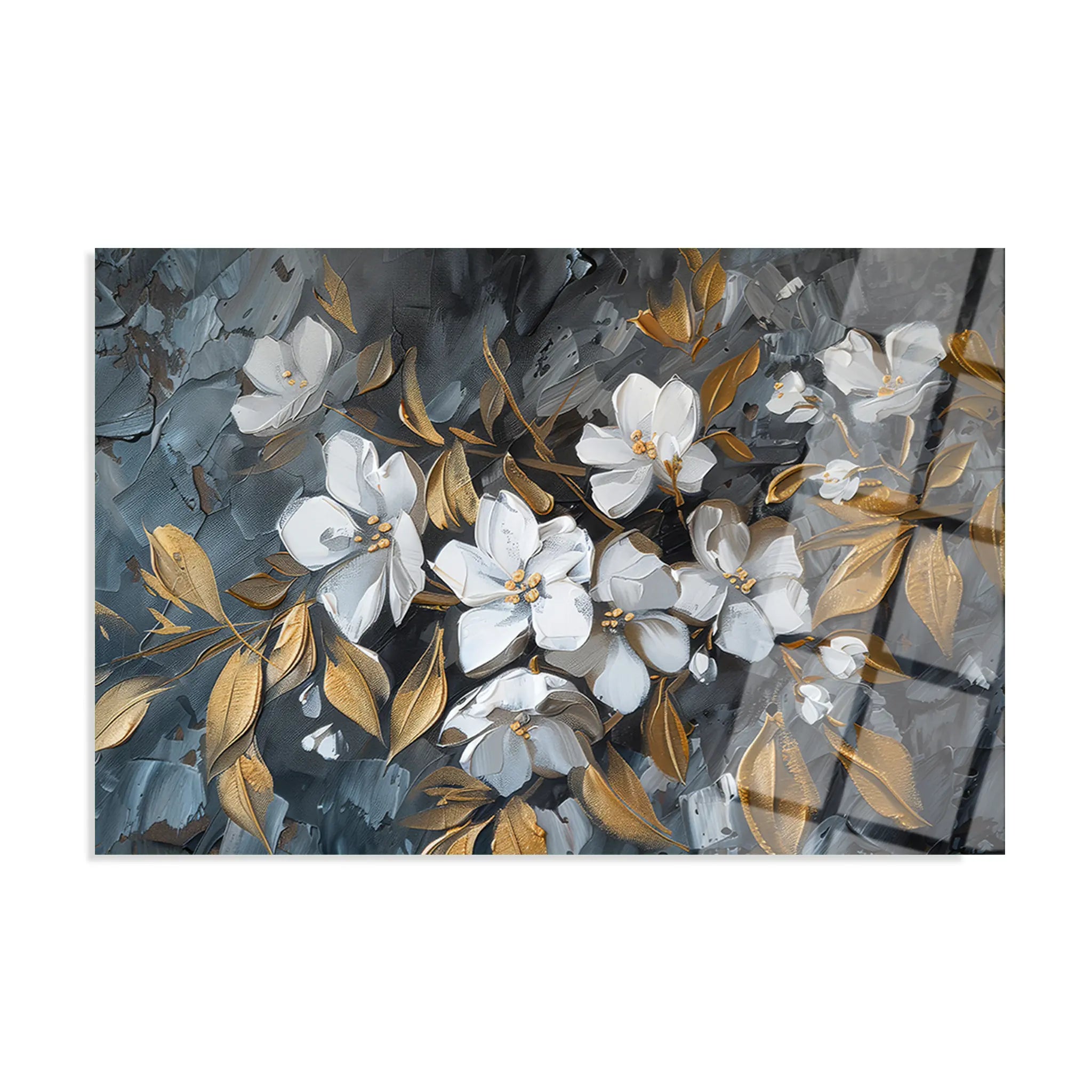 Floral Glass Wall Art GAD113-F 90 x 60 cm