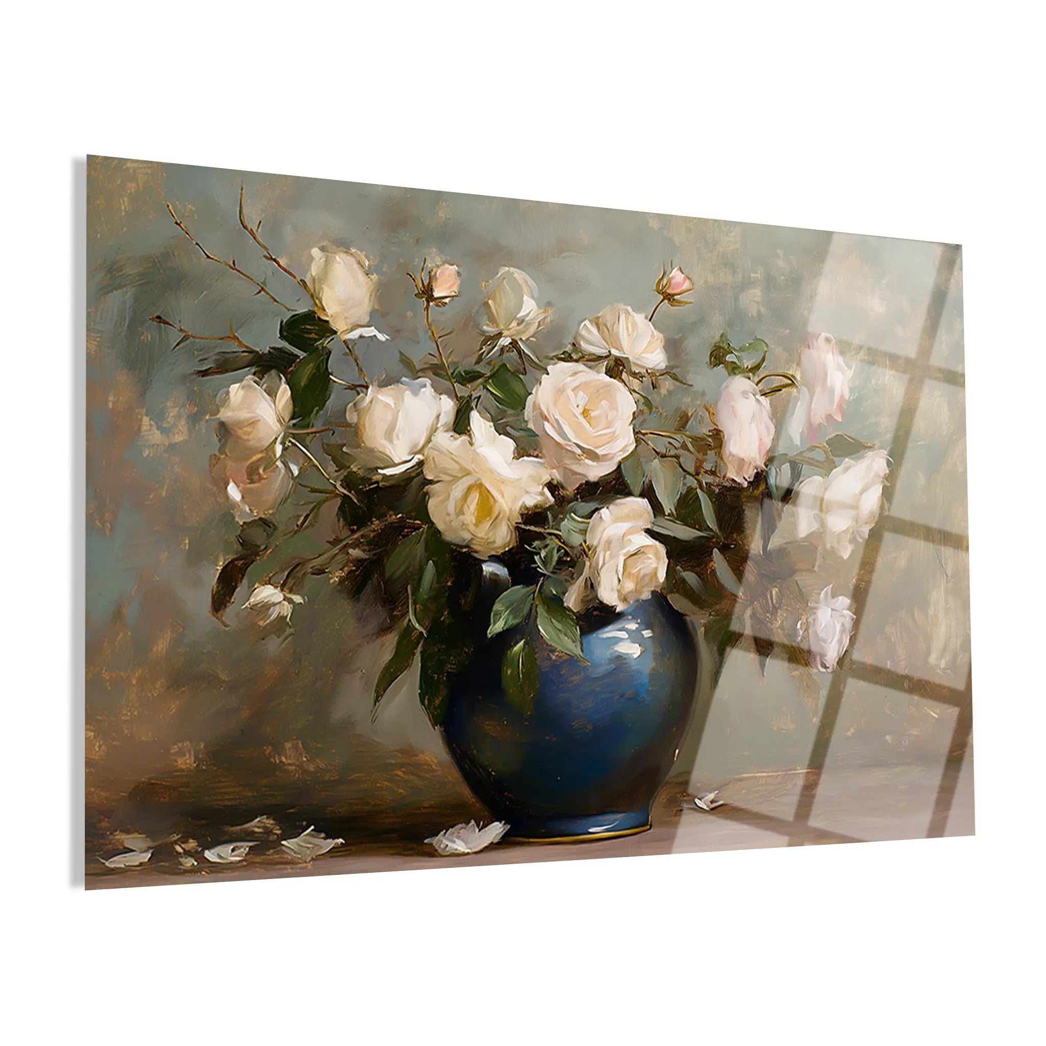 Floral Glass Wall Art GAD114-F 90 x 60 cm