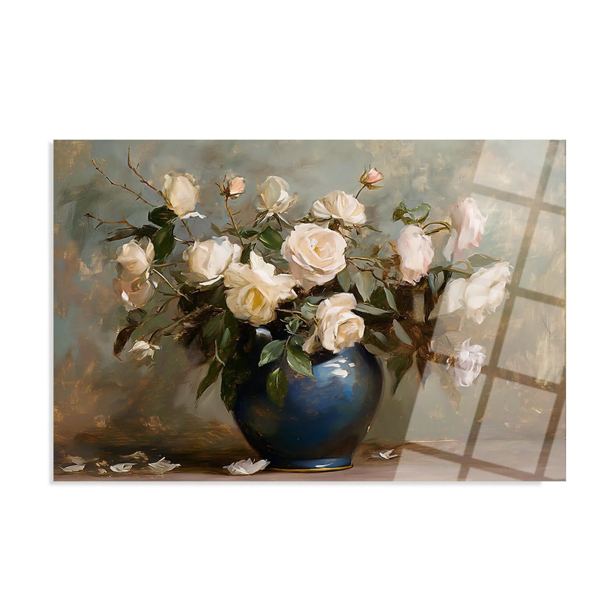 Floral Glass Wall Art GAD114-F 90 x 60 cm