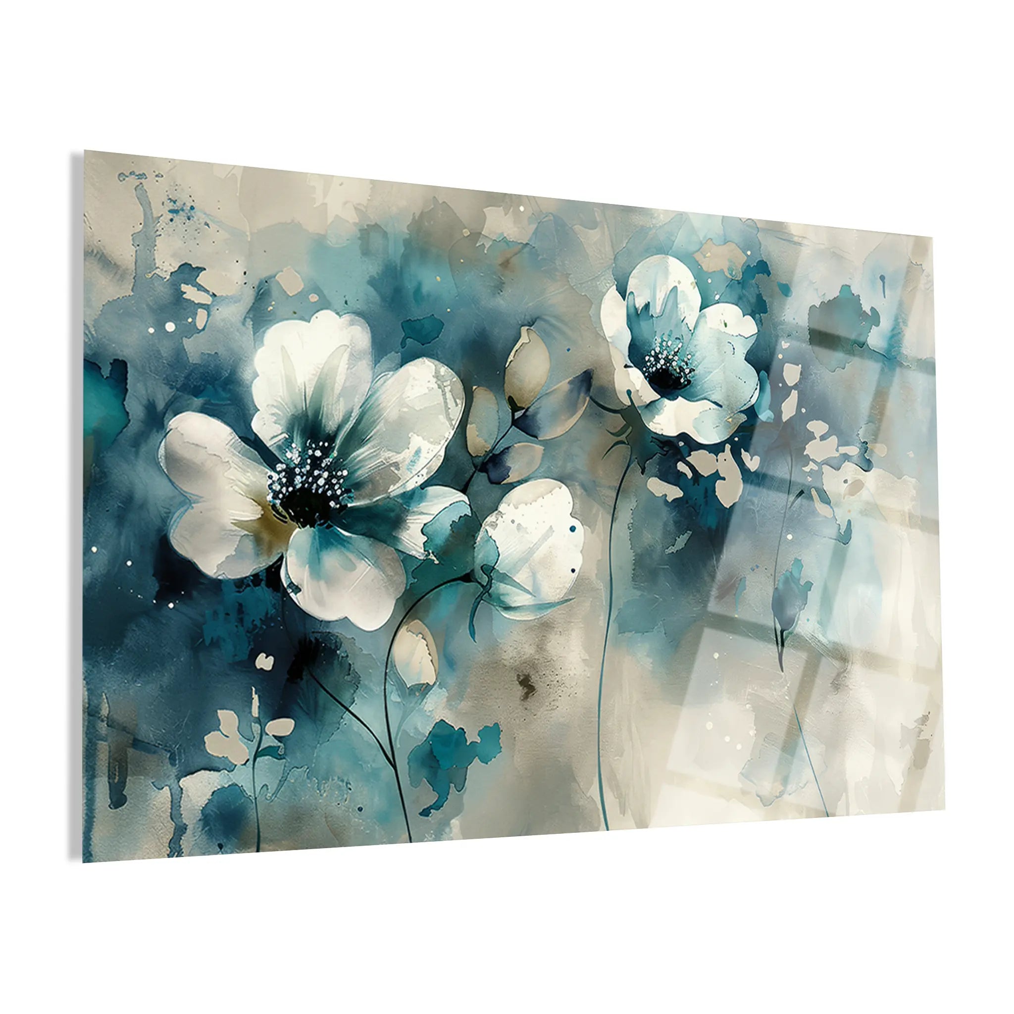 Floral Glass Wall Art GAD119-F 90 x 60 cm