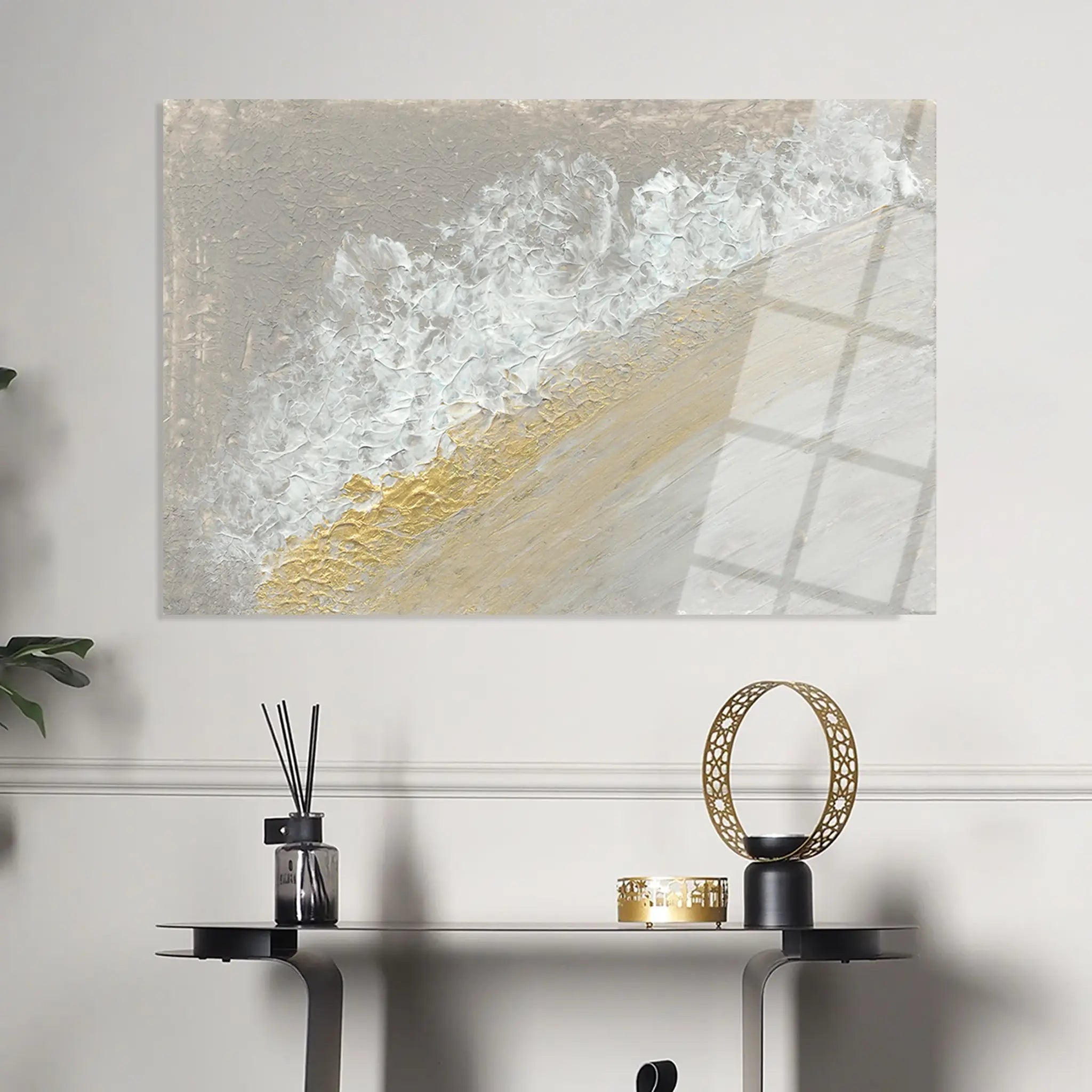 Abstract Glass Wall Art GAD121-A 90 x 60 cm