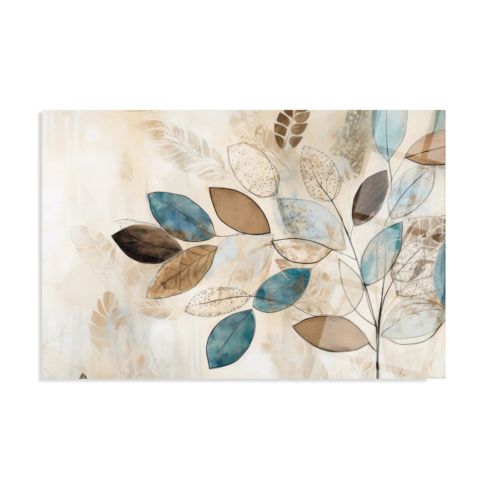 Floral Glass Wall Art GAD121-F 90 x 60 cm