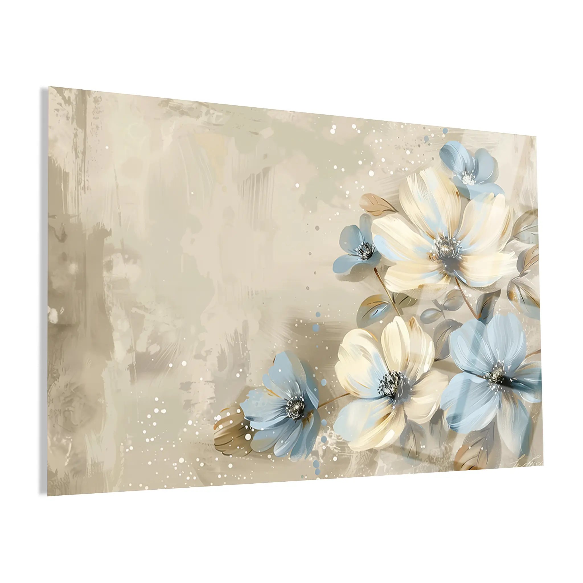 Floral Glass Wall Art GAD123-F 90 x 60 cm