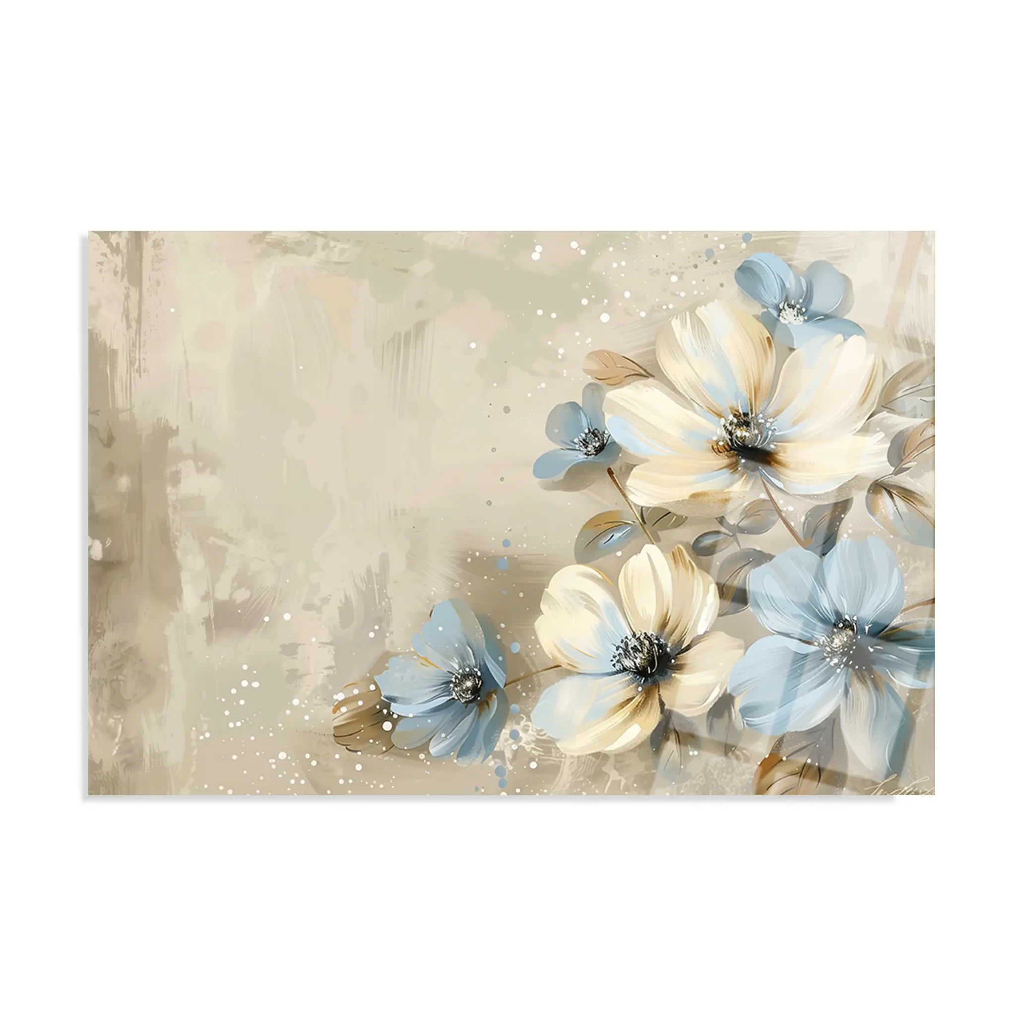 Floral Glass Wall Art GAD123-F 90 x 60 cm