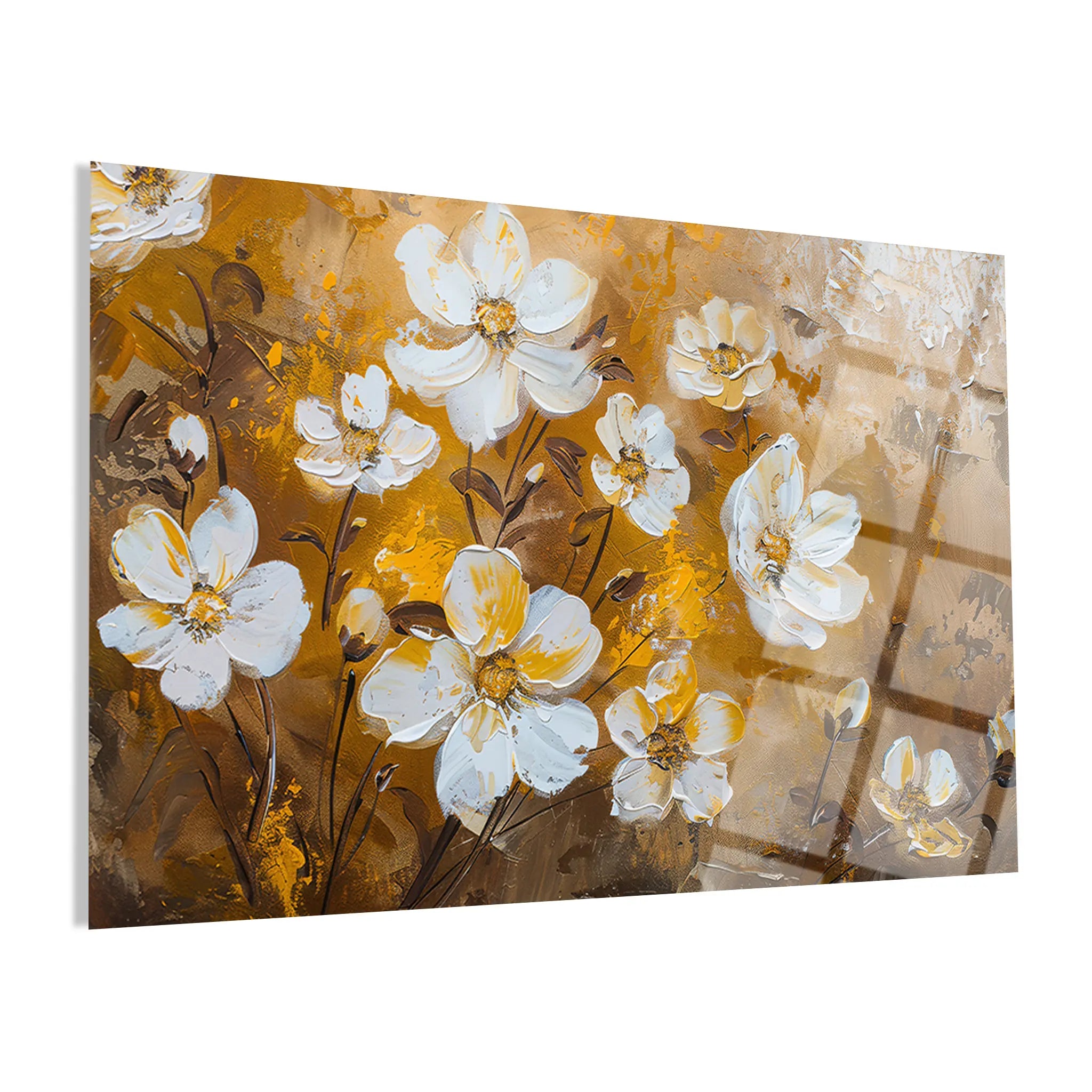 Floral Glass Wall Art GAD126-F 90 x 60 cm