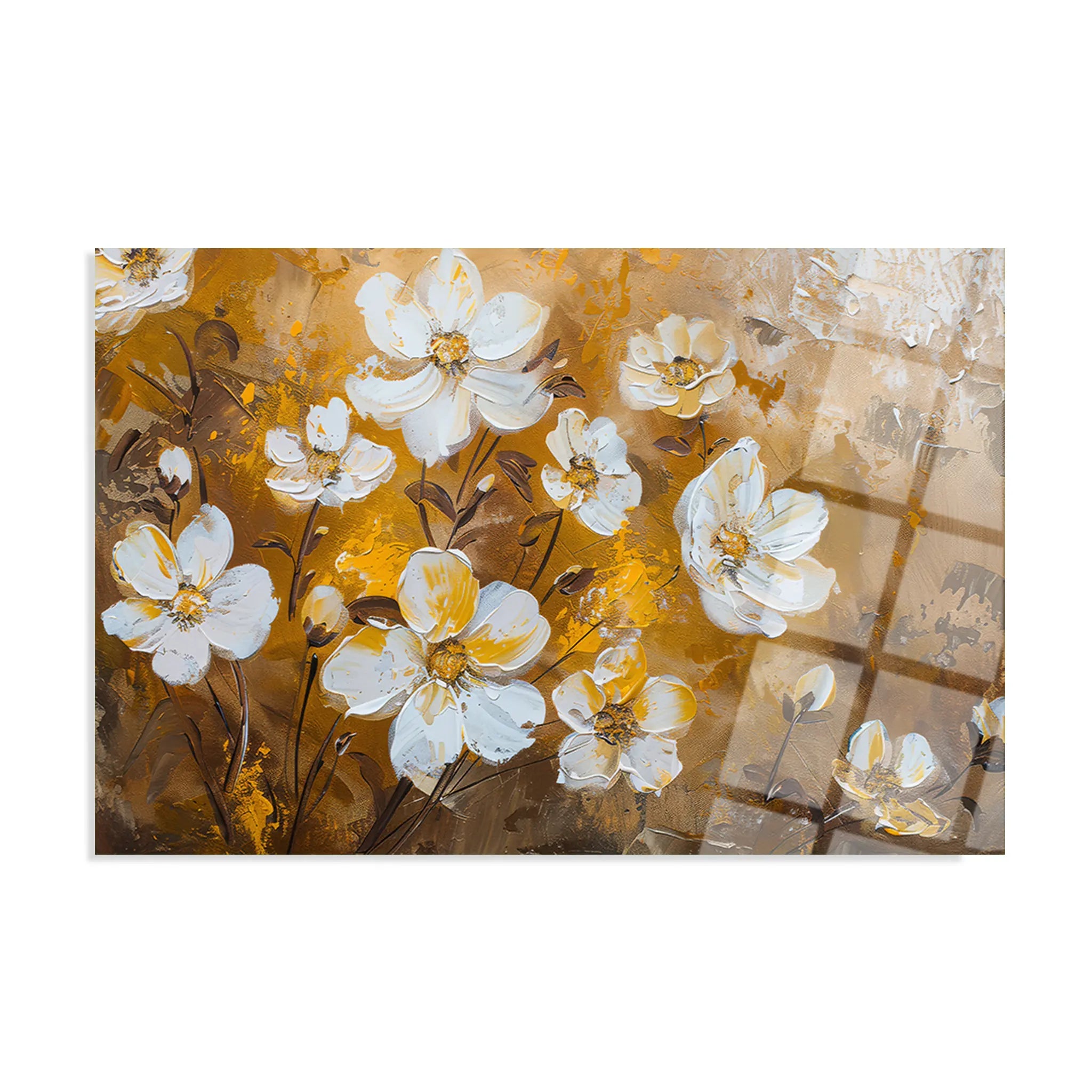 Floral Glass Wall Art GAD126-F 90 x 60 cm