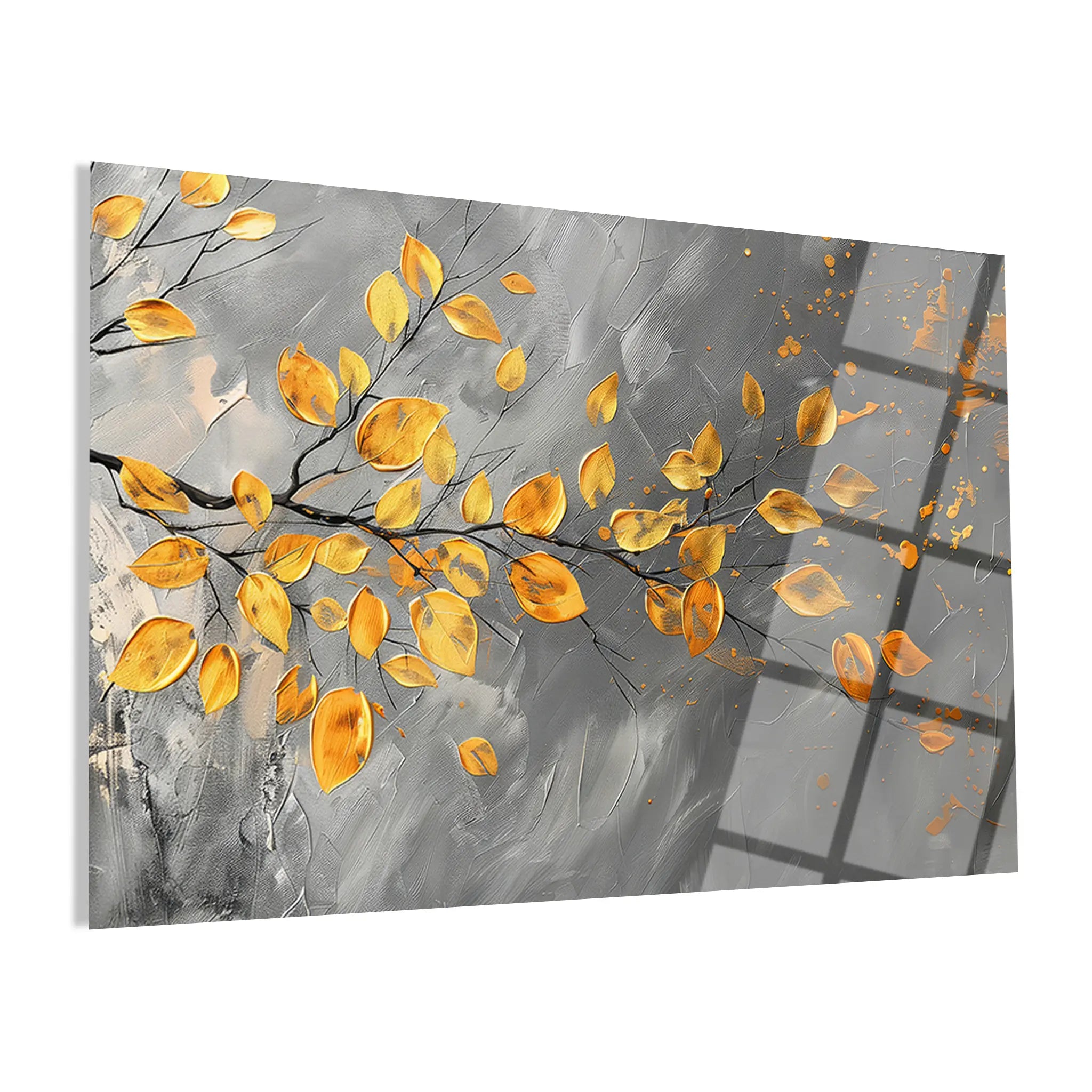 Floral Glass Wall Art GAD128-F 90 x 60 cm