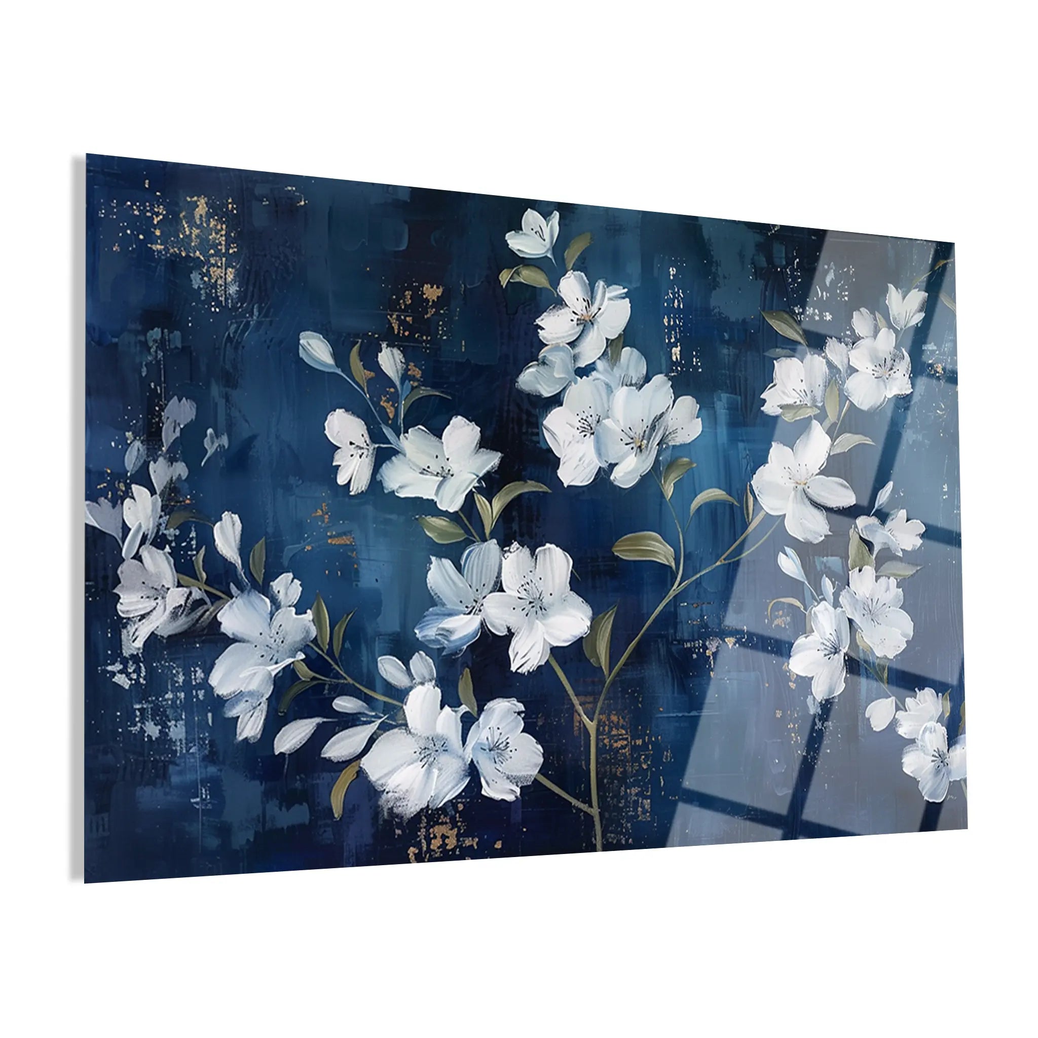 Floral Glass Wall Art GAD129-F 90 x 60 cm