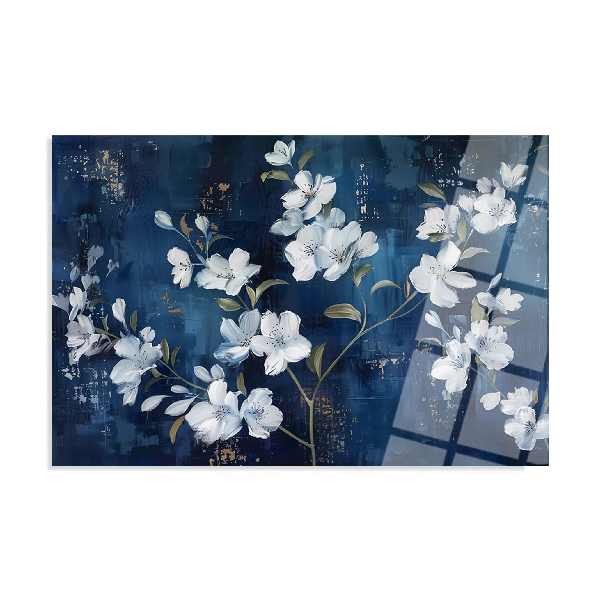 Floral Glass Wall Art GAD129-F 90 x 60 cm