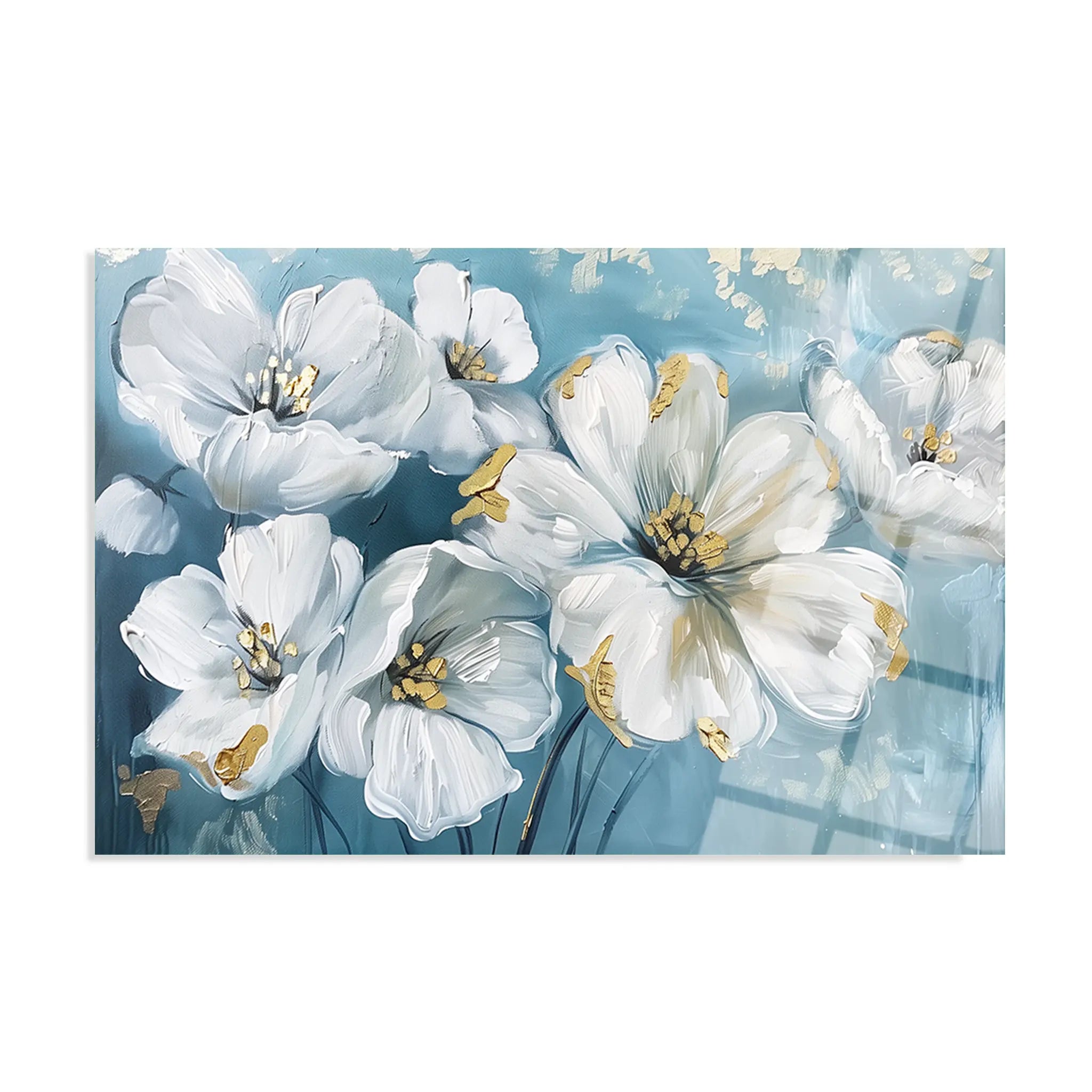 Floral Glass Wall Art GAD130-F 90 x 60 cm