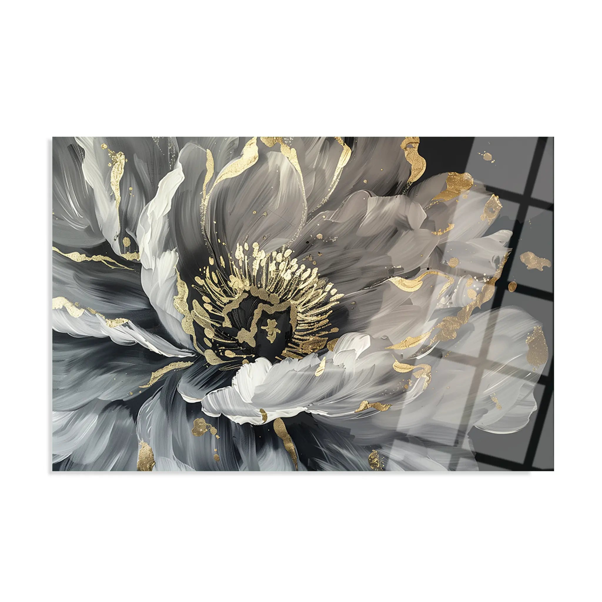 Floral Glass Wall Art GAD131-F 90 x 60 cm