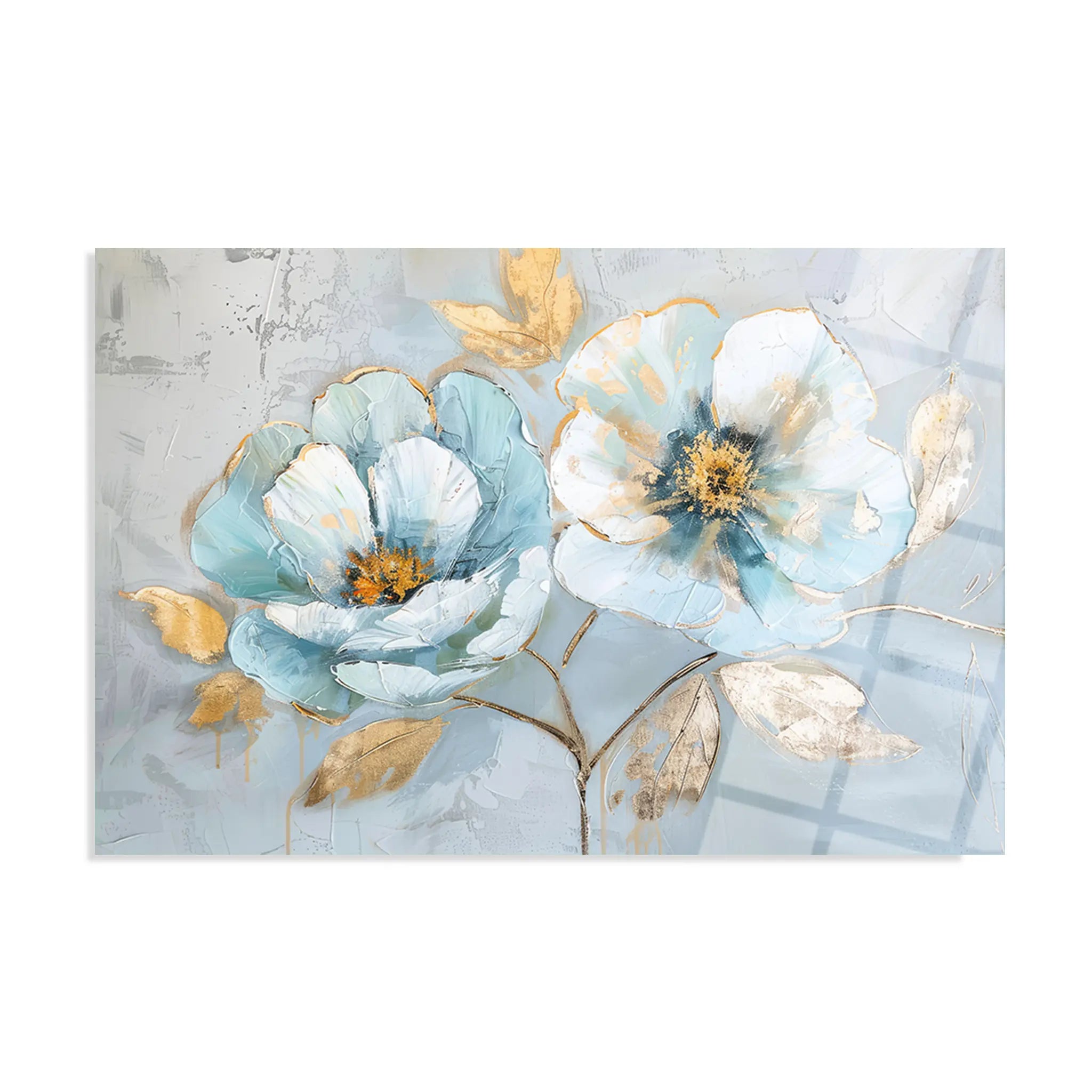 Floral Glass Wall Art GAD138-F 90 x 60 cm