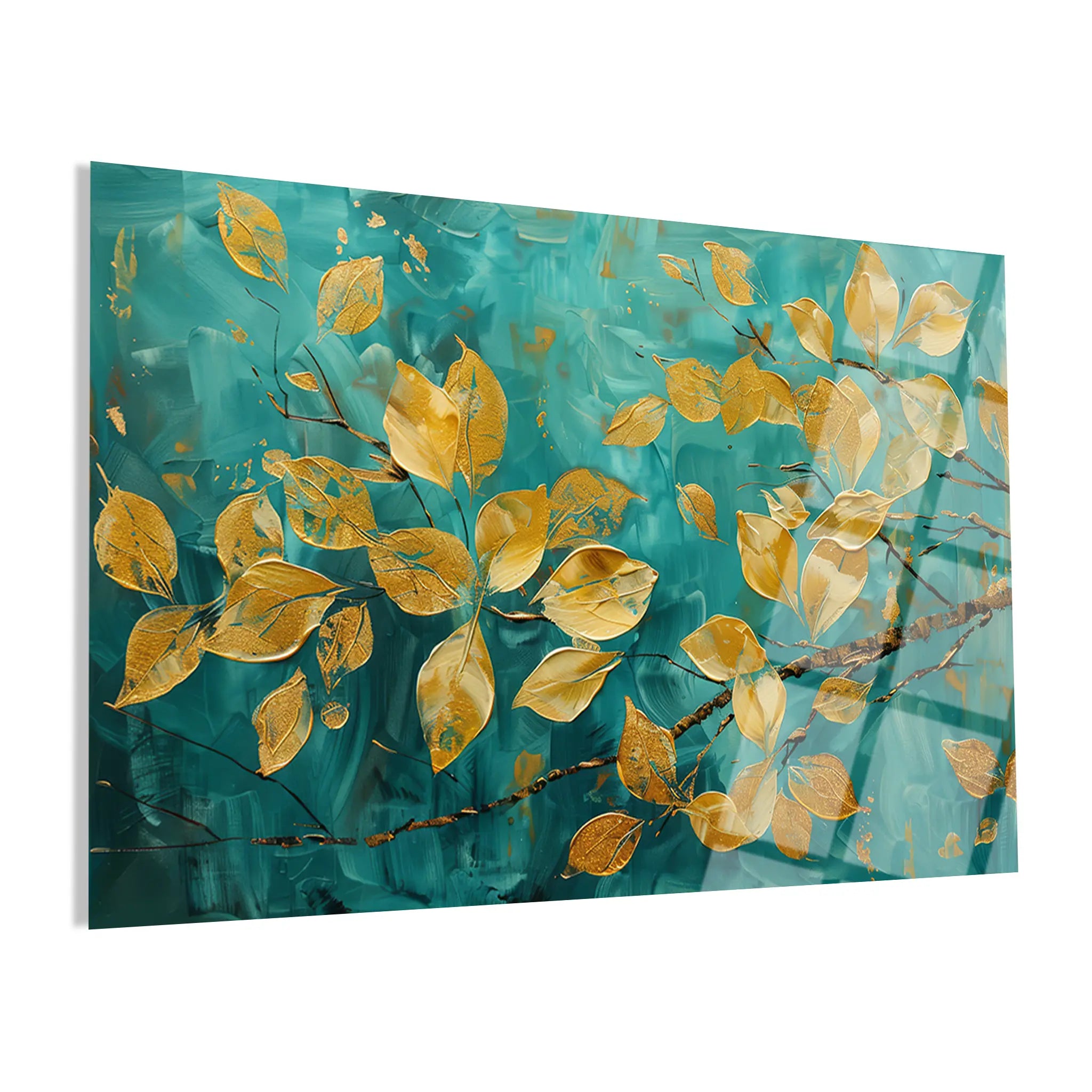 Floral Glass Wall Art GAD140-F 90 x 60 cm