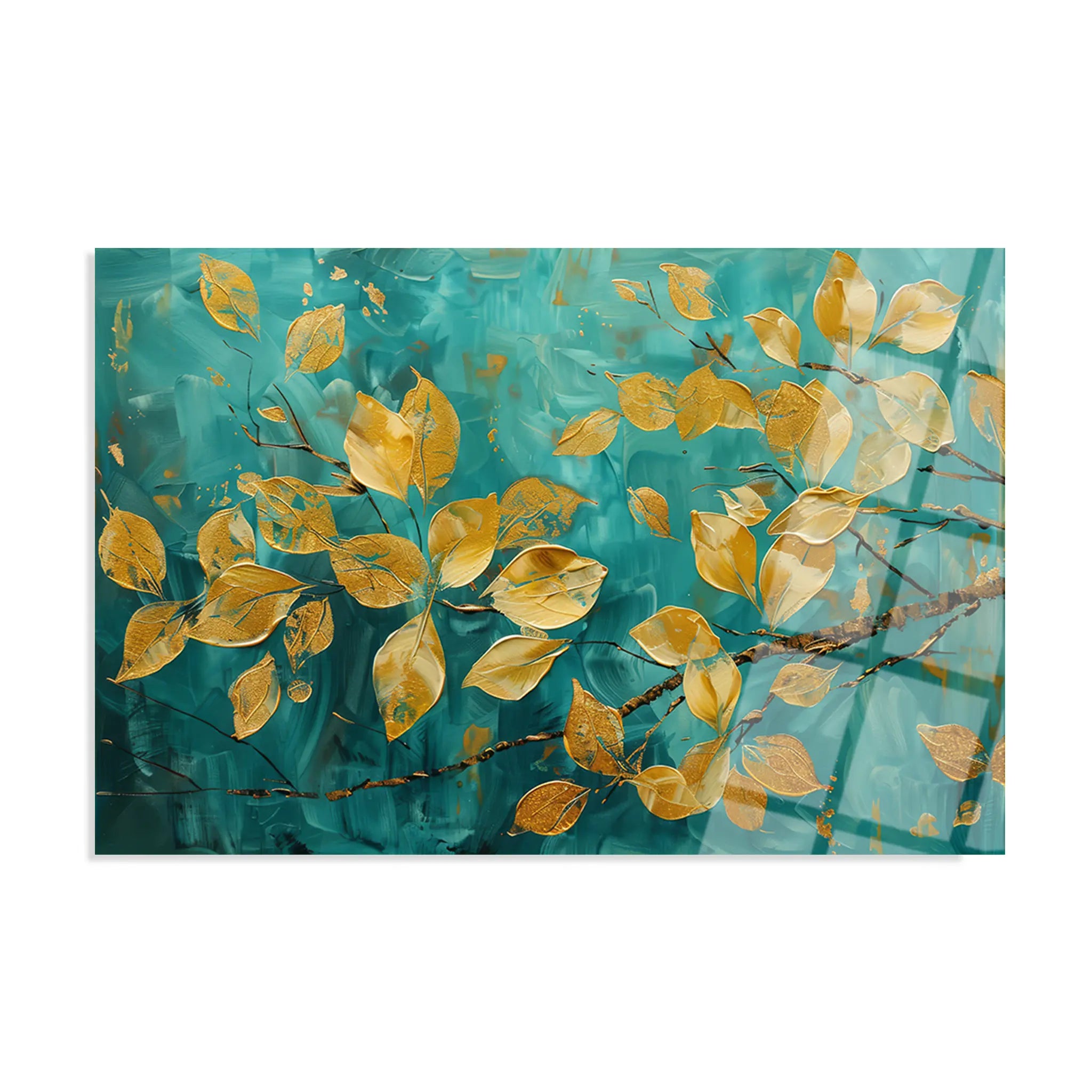 Floral Glass Wall Art GAD140-F 90 x 60 cm