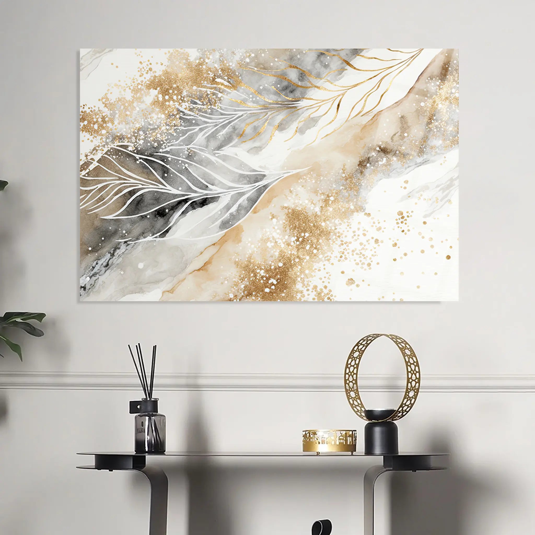 Abstract Glass Wall Art GAD176-A 90 x 60 cm