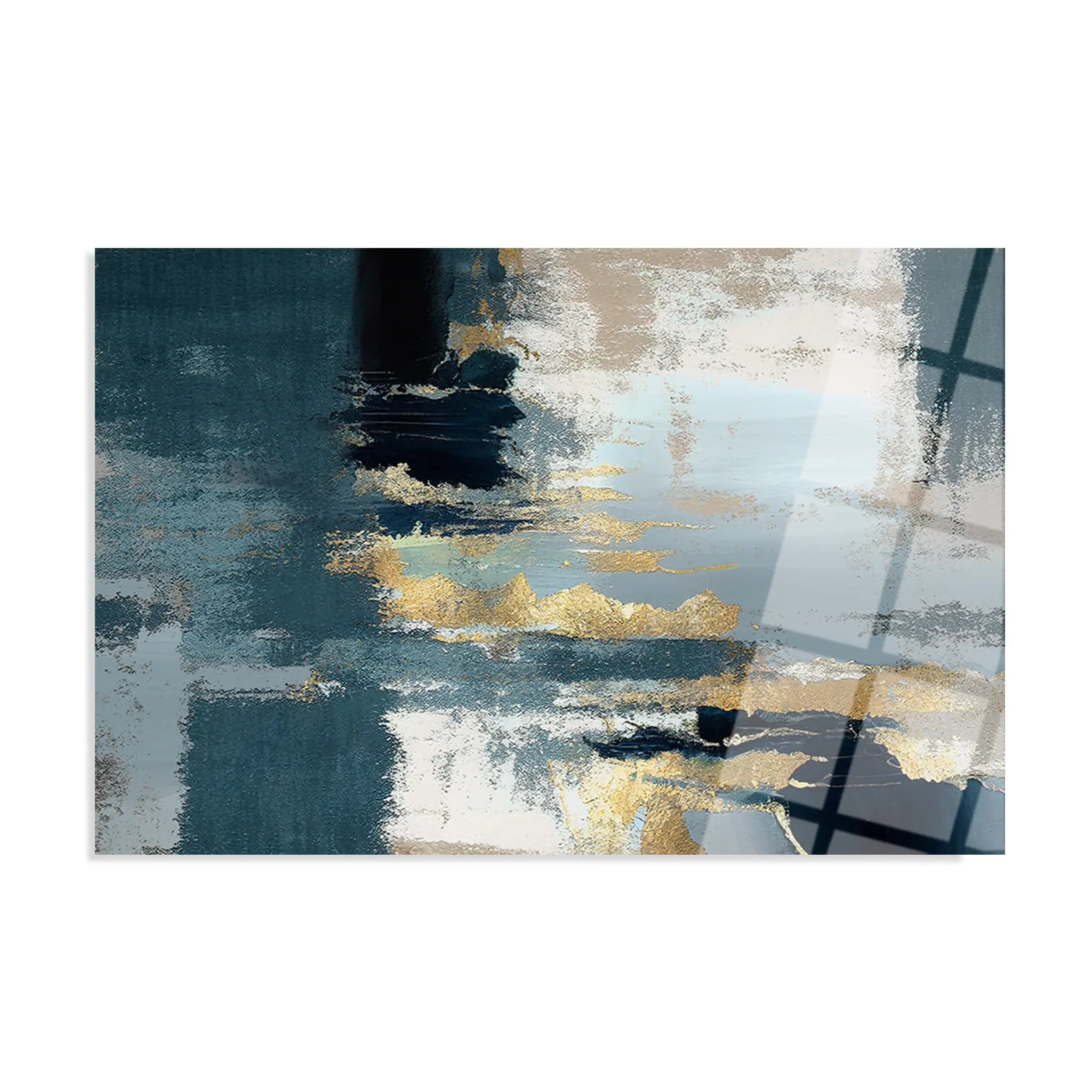 Abstract Glass Wall Art GAD196-A 90 x 60 cm