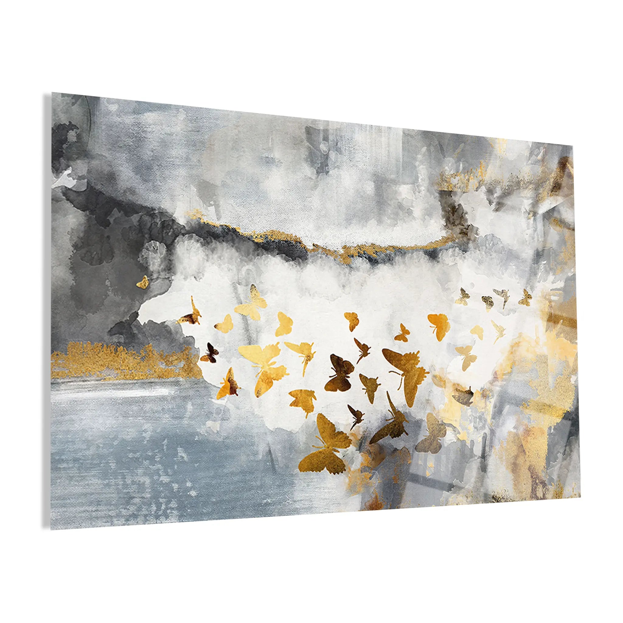 Abstract Glass Wall Art GAD204-A 90 x 60 cm