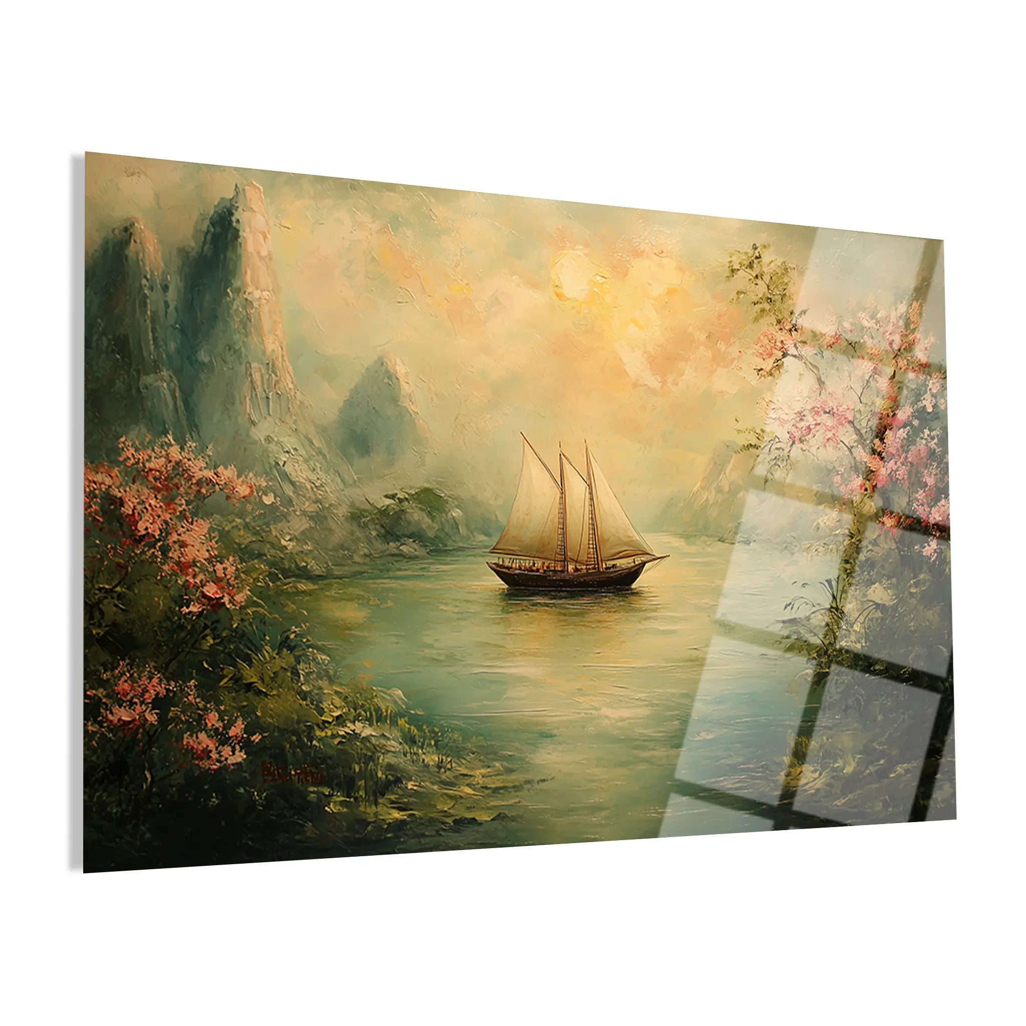 Landscape Glass Wall Art GAD204-L 90 x 60 cm