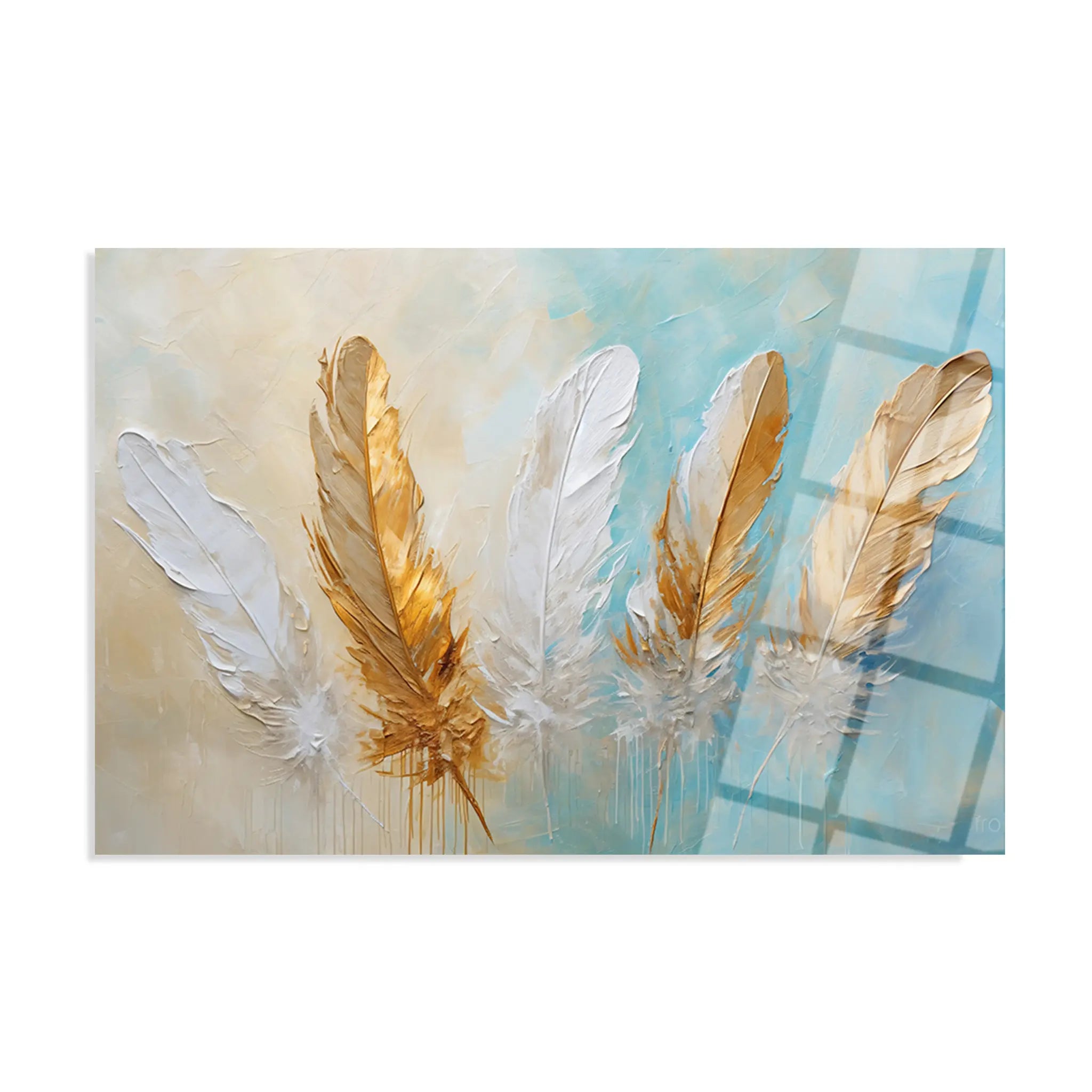 Abstract Glass Wall Art GAD206-A 90 x 60 cm