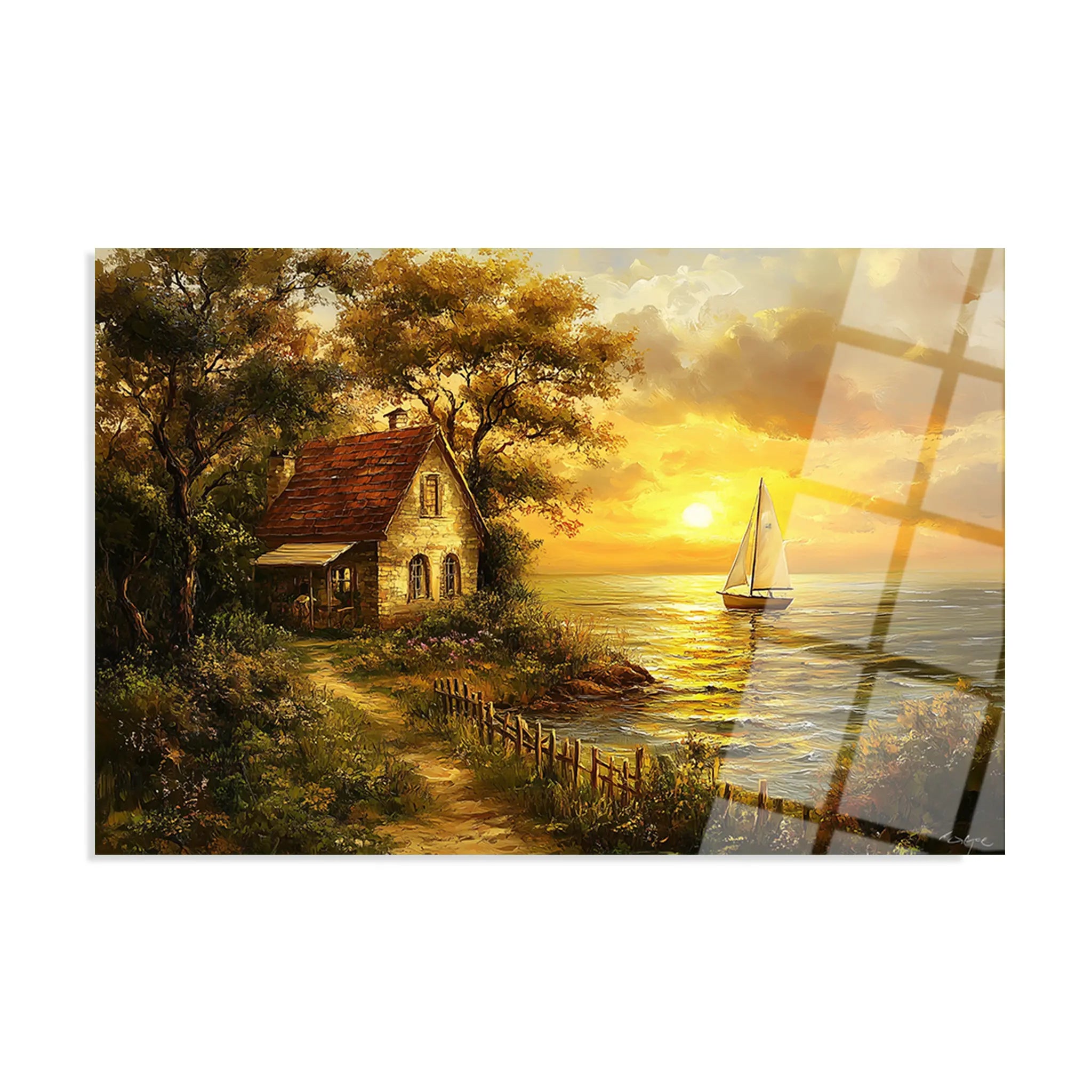 Landscape Glass Wall Art GAD214-L 90 x 60 cm