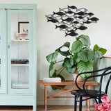 Fish Swarm Metal Wall Art