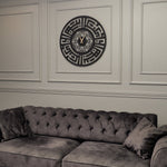 Patience and Pray Kufi Metal Wall Clock 62 x 62 cm / Gold