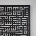 Kufic Surah Al-Falaq Islamic Metal Art 62 x 62 cm / Gold
