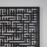Kufic Surah Al-Falaq Islamic Metal Art 62 x 62 cm / Gold