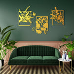 Botanical Silhouette Metal Wall Art Set 71 × 53 cm , 66 × 75 cm , 62 × 68 cm / Black