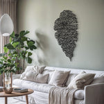 Ayatul Kursi Islamic Metal Art (Leaf Pattern) 80 x 48 cm / Gold