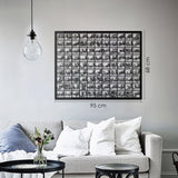 99 Names Of Allah (Asmaul Husna) Islamic Metal Art 95 x 68 cm / Gold