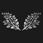 Refined Botanical Leaves Metal Wall Art Set 75 × 70 cm / Black