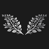 Refined Botanical Leaves Metal Wall Art Set 75 × 70 cm / Black