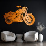 Retro Motorcycle Metal Wall Art 80 × 51 cm / Black
